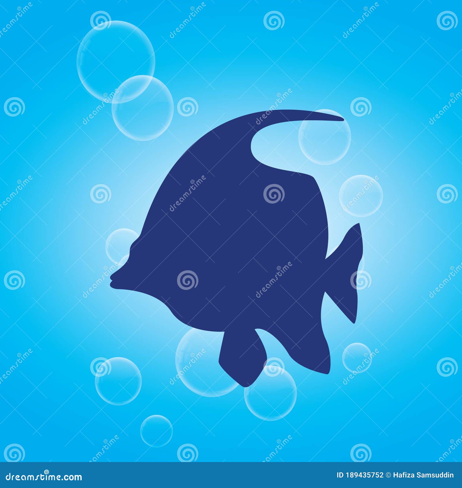 Download Silhouette Of Angel Fish. Vector Illustration Decorative ...