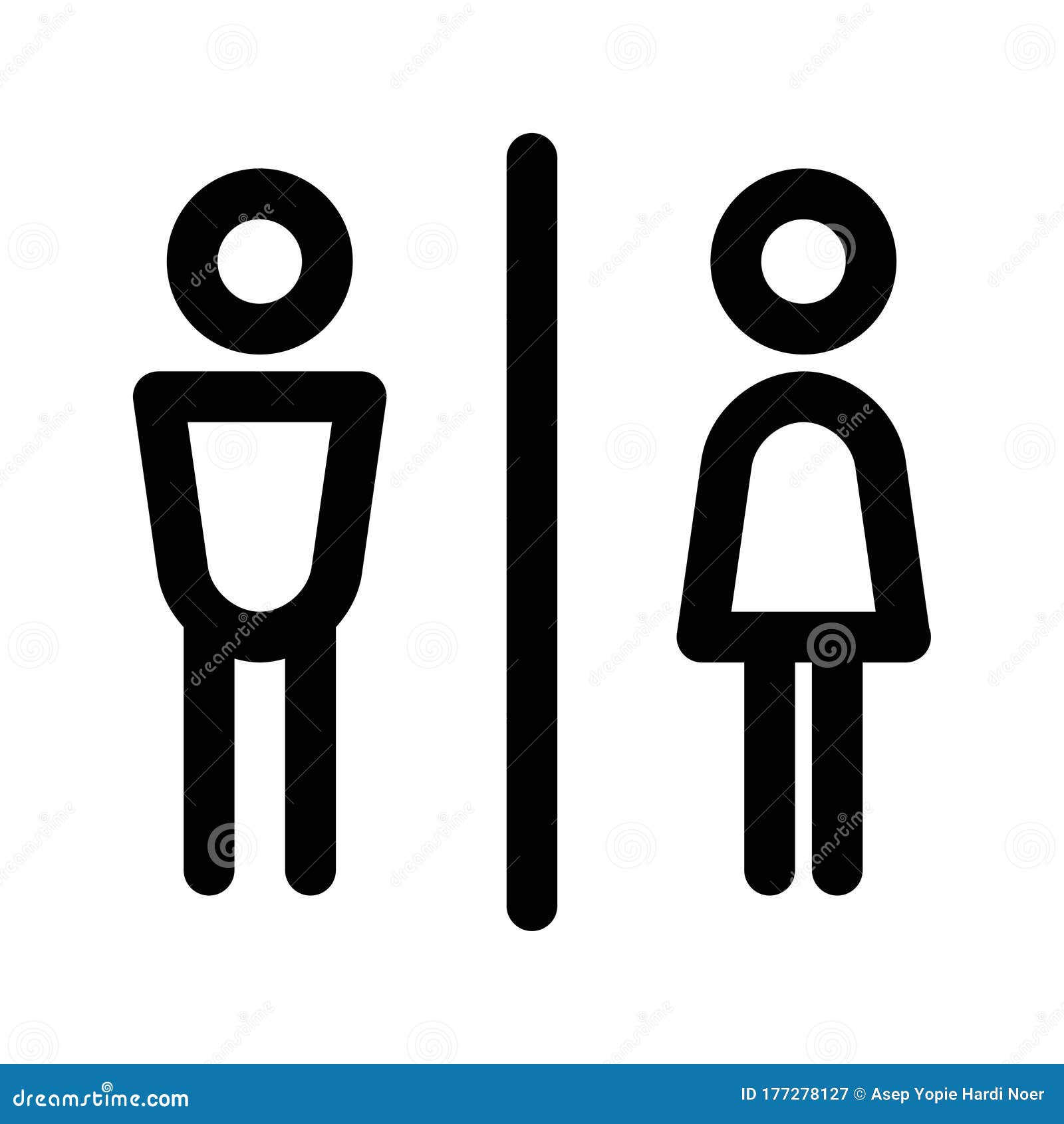 Silhouette Audacieuse De Noir De Course De Logo De Signes De Toilettes De  Toilette Illustration de Vecteur - Illustration du dame, information:  177278127