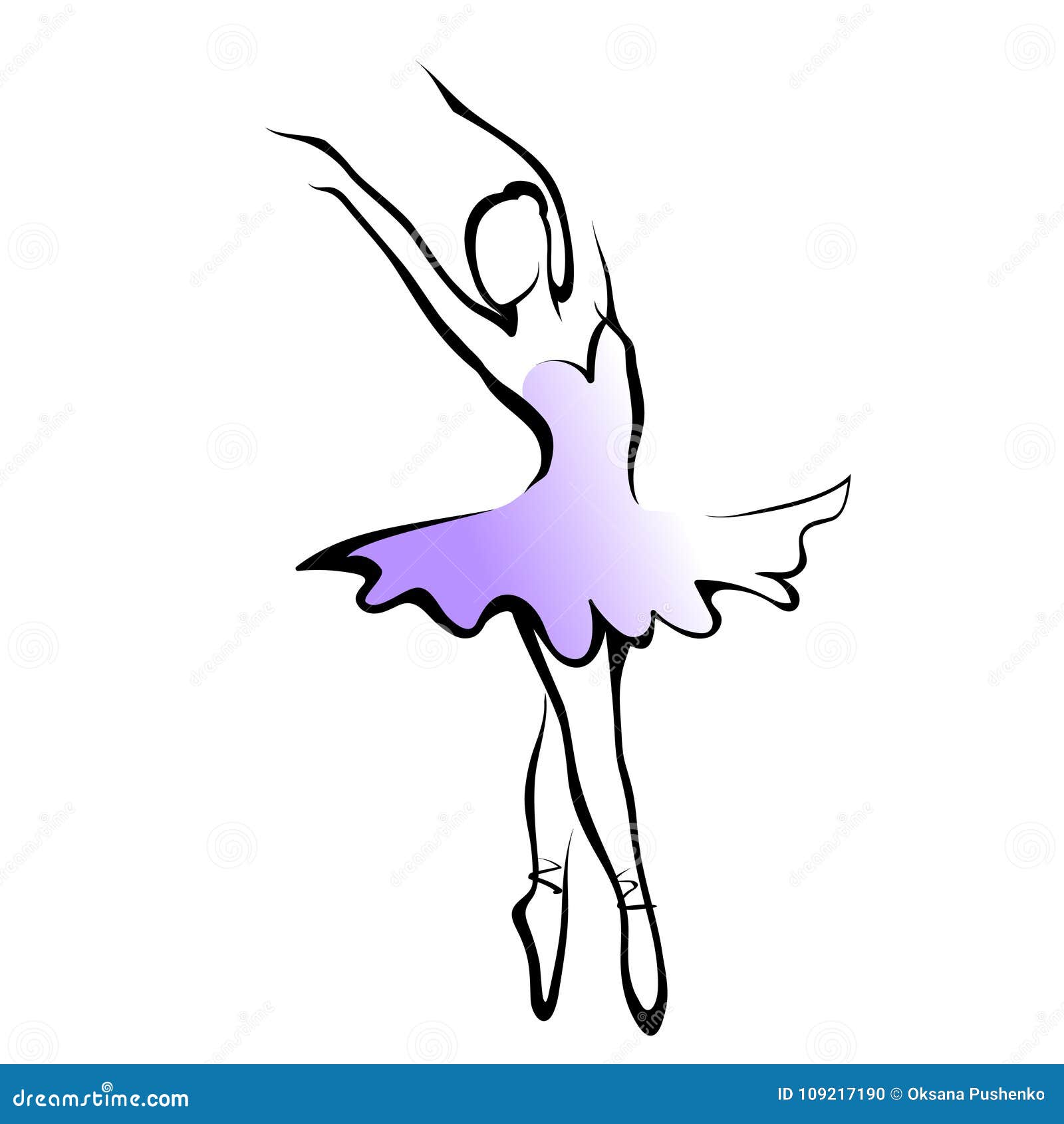 Silhouette ballet dancer stock vector. Illustration of gentle - 109217190