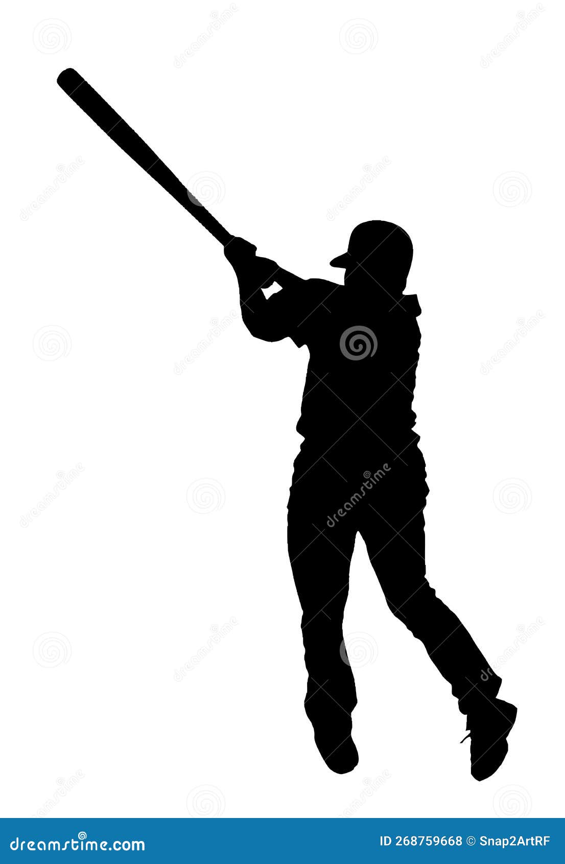 Silhouette of Baseball Batsman Hitting Ball, Originating Image from ...