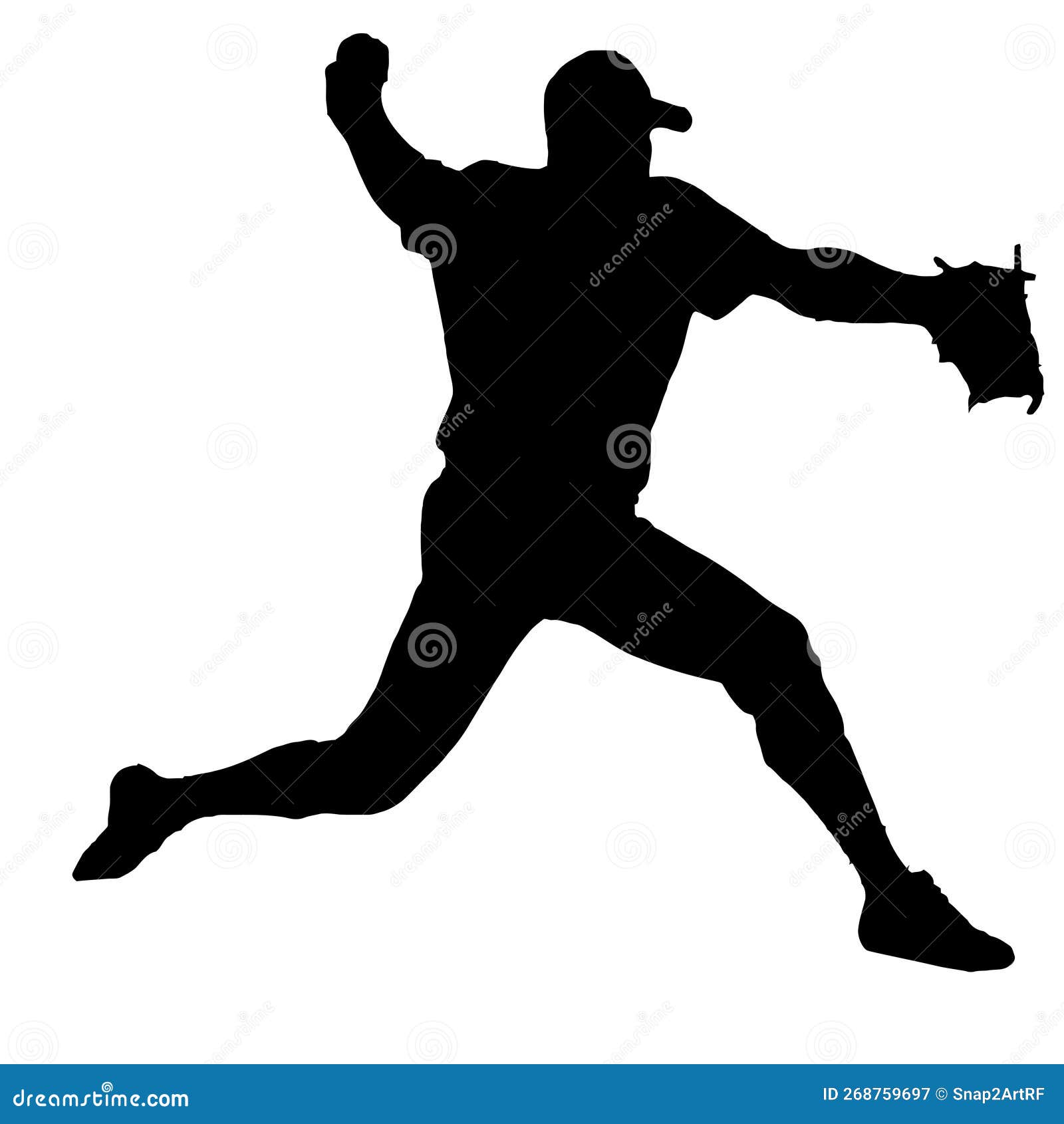 Silhouette of Baseball Pitcher Throwing Ball, Originating Image from ...
