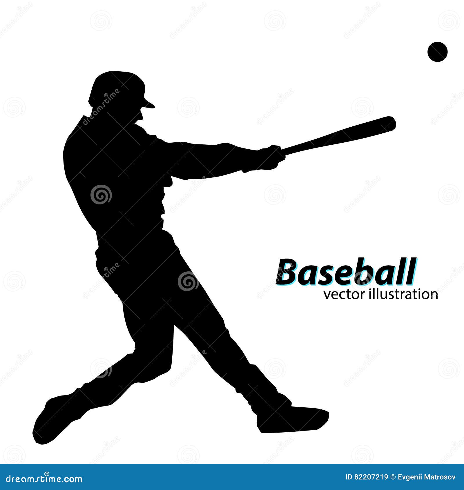 Silhouette of a Baseball Player Stock Illustration - Illustration of ...