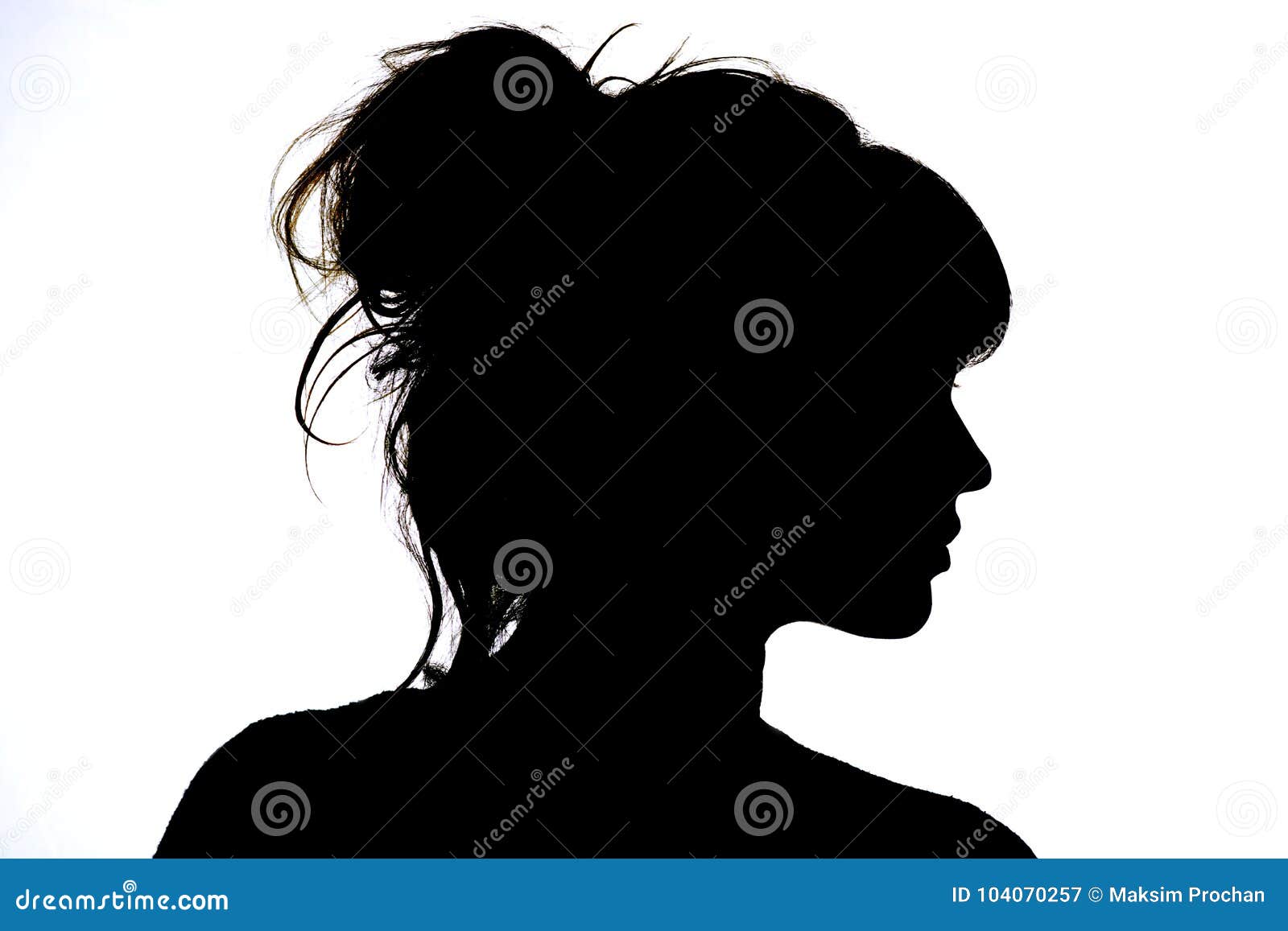 Silhouette of a woman enjoying herself in nature