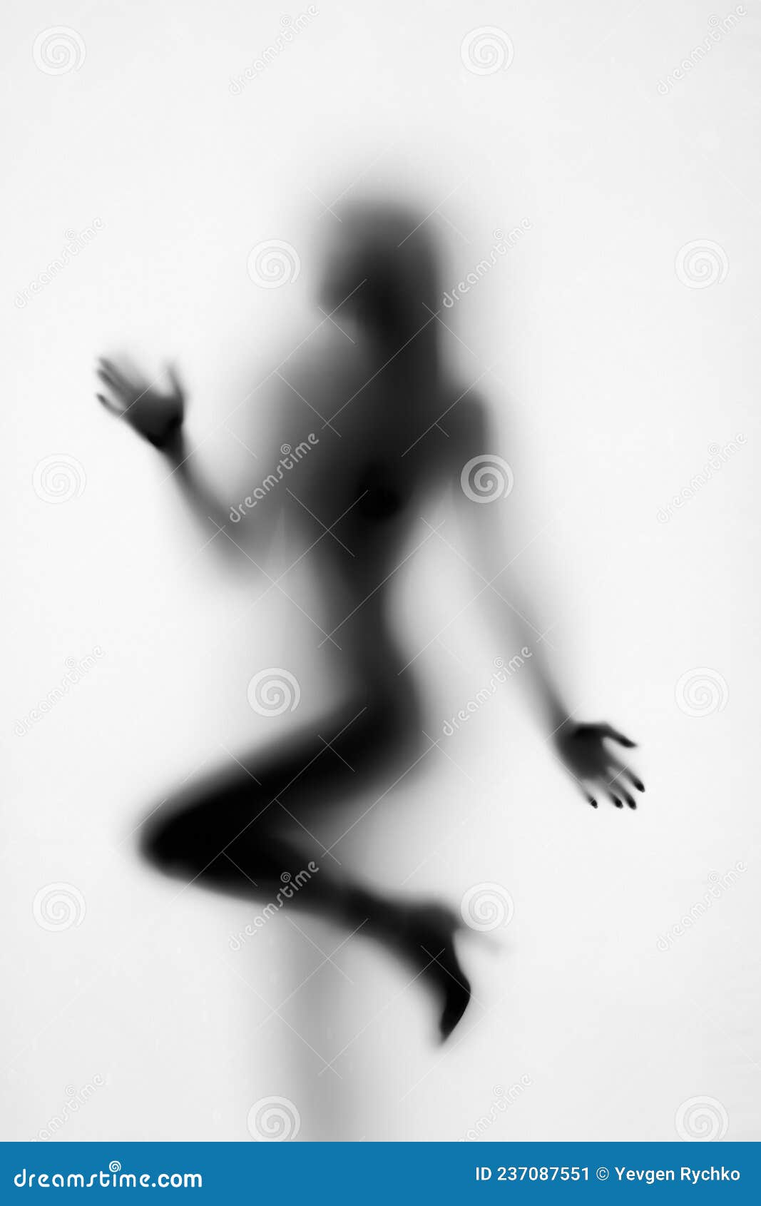 silhouette of a beautiful sexy young woman