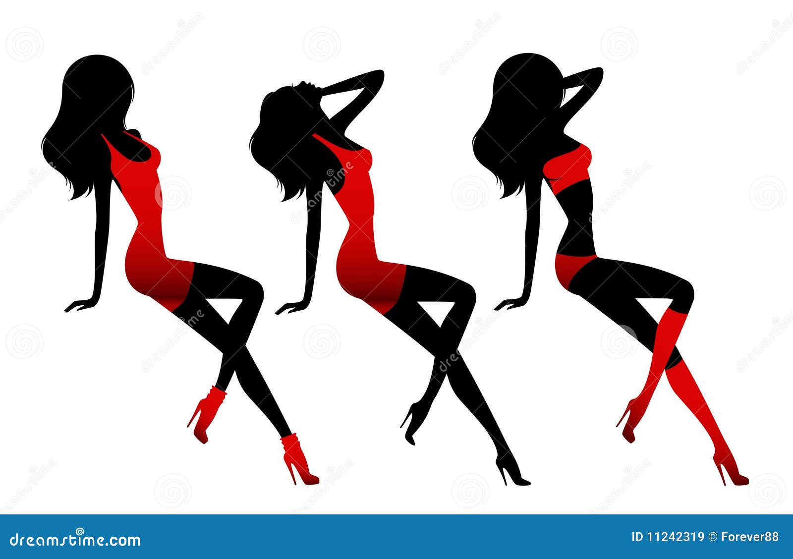 Silhouette Beautiful Slip Girl Stock Illustrations – 92 Silhouette