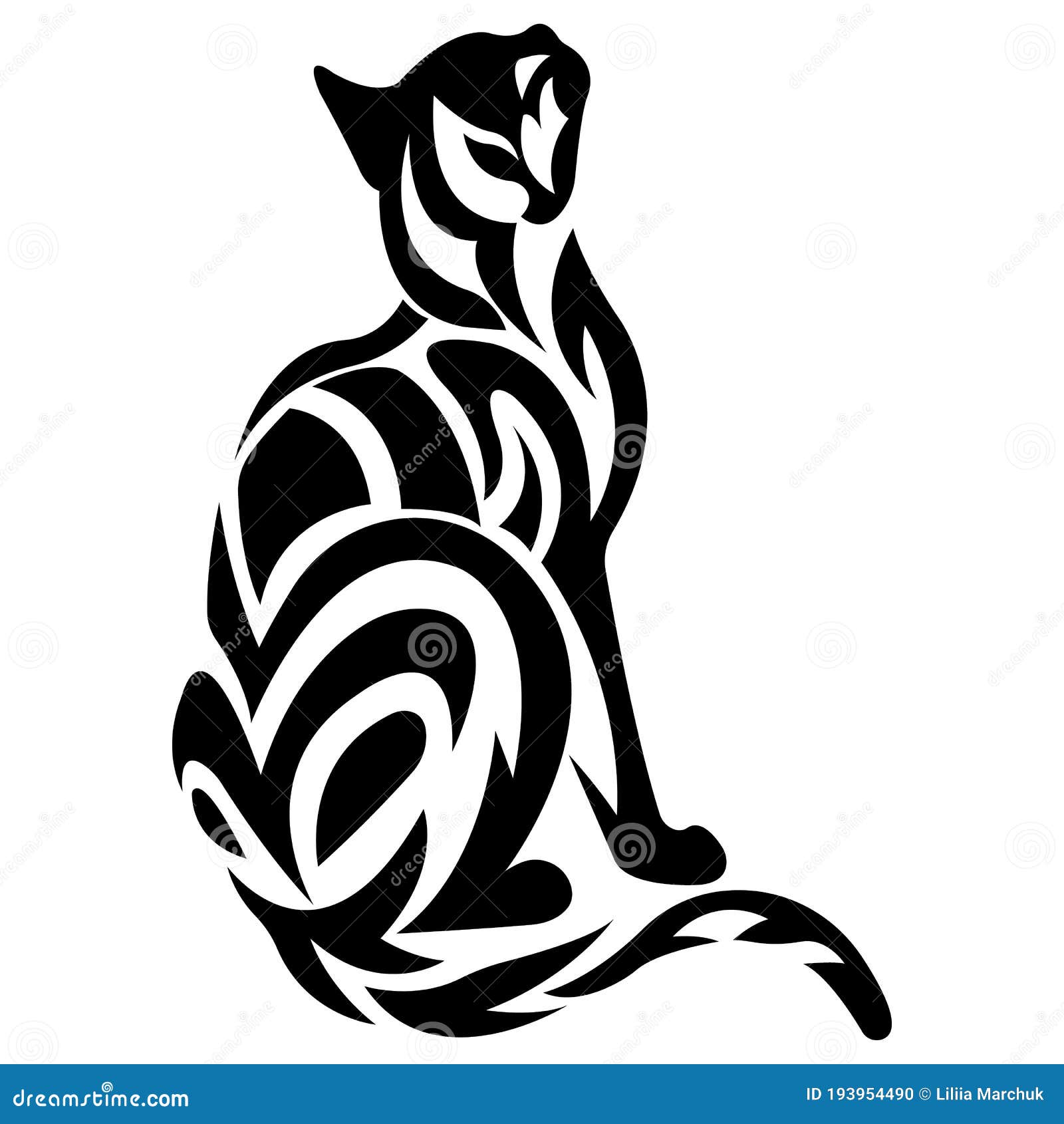 Silhouette of a Black Cat, Drawn in the Celtic Style. Design Can Be Used for Tattoo, Logo, Pet Emblem, Mascot, Sticker, Symbol Stock Vector - Illustration of drawing, decorative: 193954490 Silhouette of a Black Cat, Drawn in the Celtic Style. Design Can Be Used for Tattoo, Logo, Pet Emblem, Mascot, Sticker, Symbol Stock Vector - Illustration of drawing, decorative: 193954490