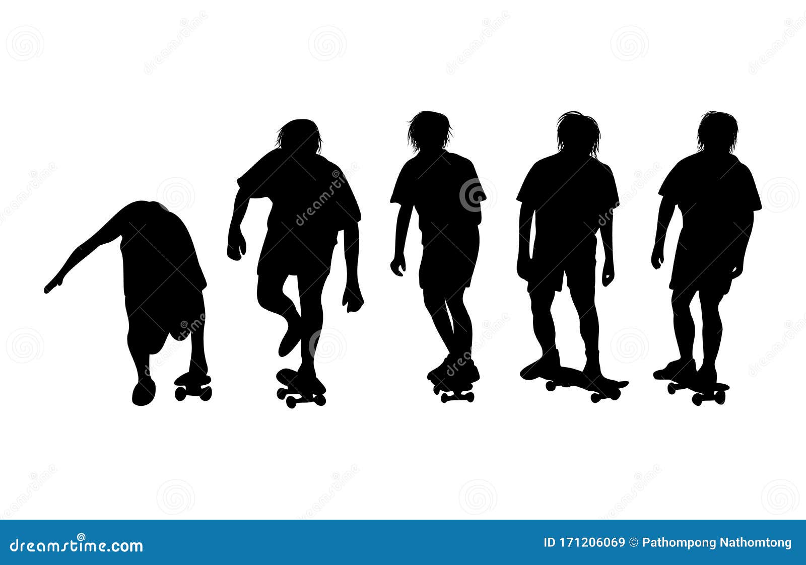 45+ Person Skateboarding Silhouette