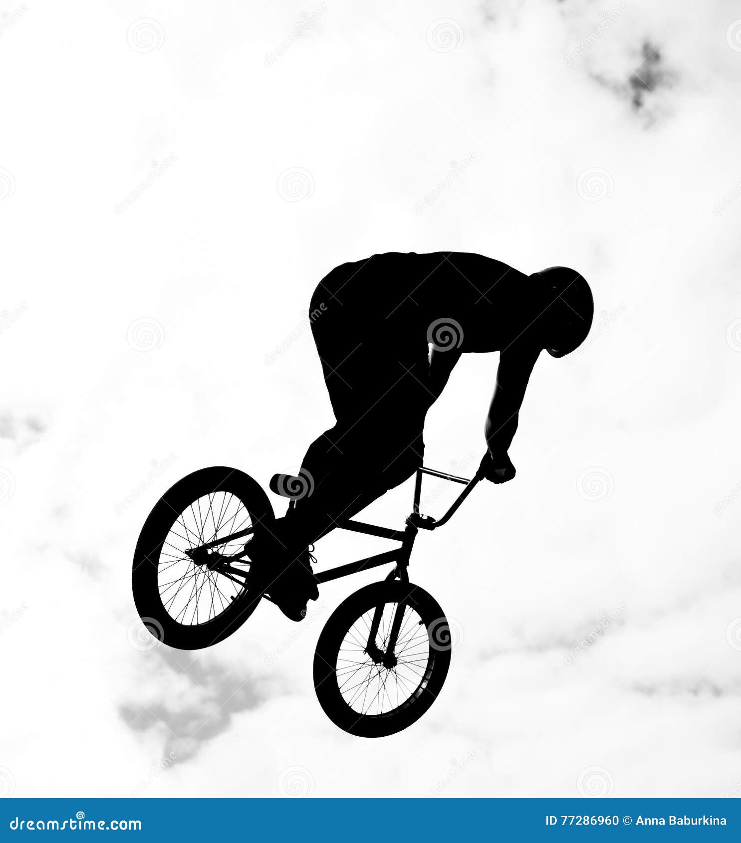 Silhouette of Bmx Riders in Action Stock Photo Image of athlete