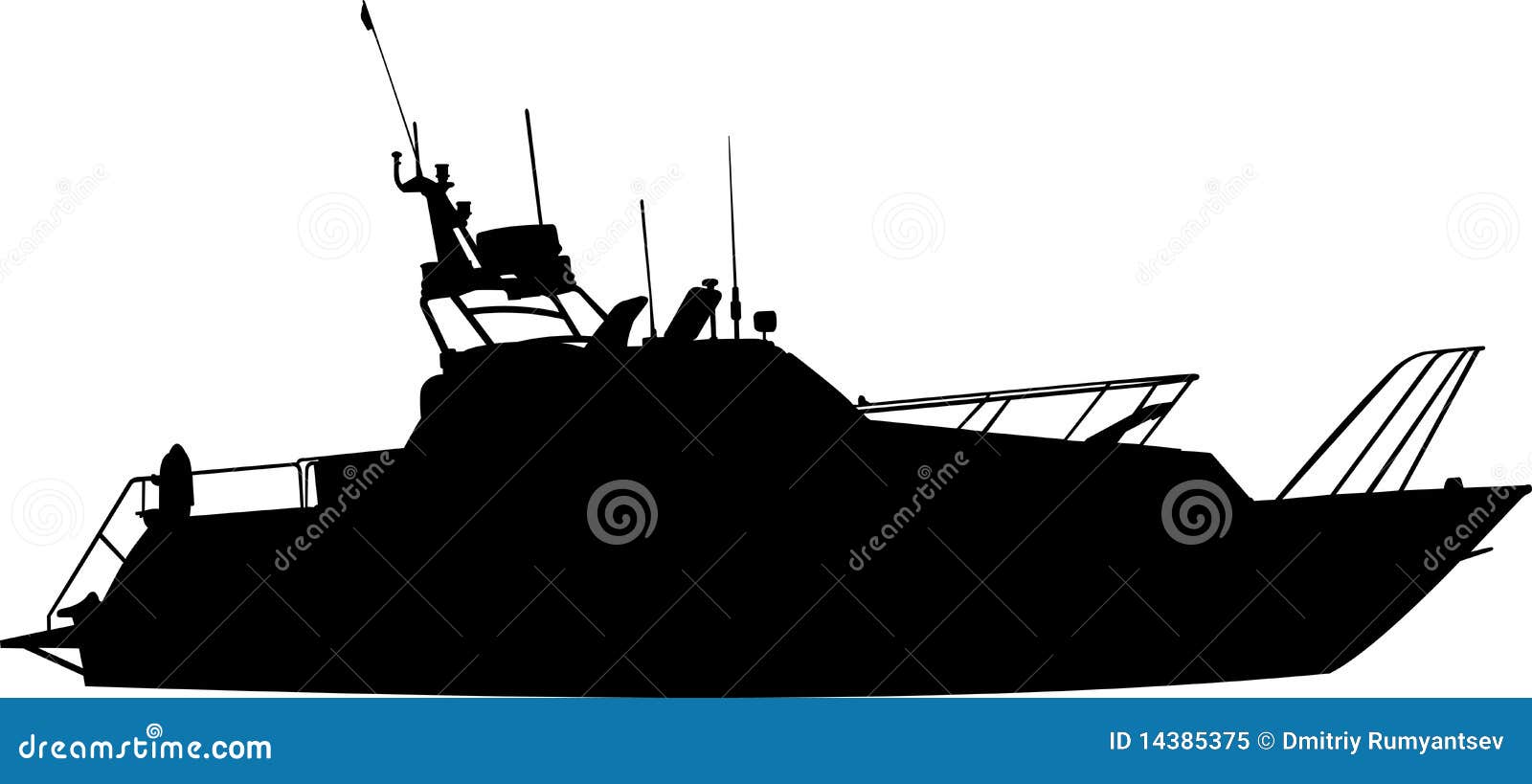 Download Silhouette of boat (yacht) stock illustration. Illustration of black - 14385375