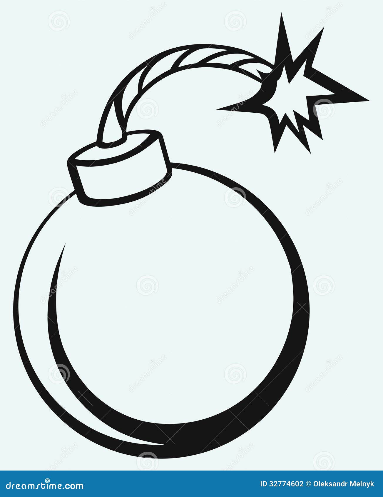Silhouette bomb stock vector. Illustration of drawing - 32774602