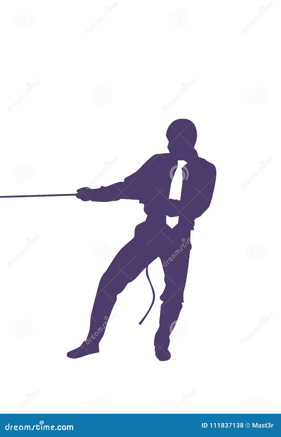 Silhouette Business Man Pulling Rope Strong Businessman Competition Concept  Stock Vector - Illustration of competitive, conflict: 111837138