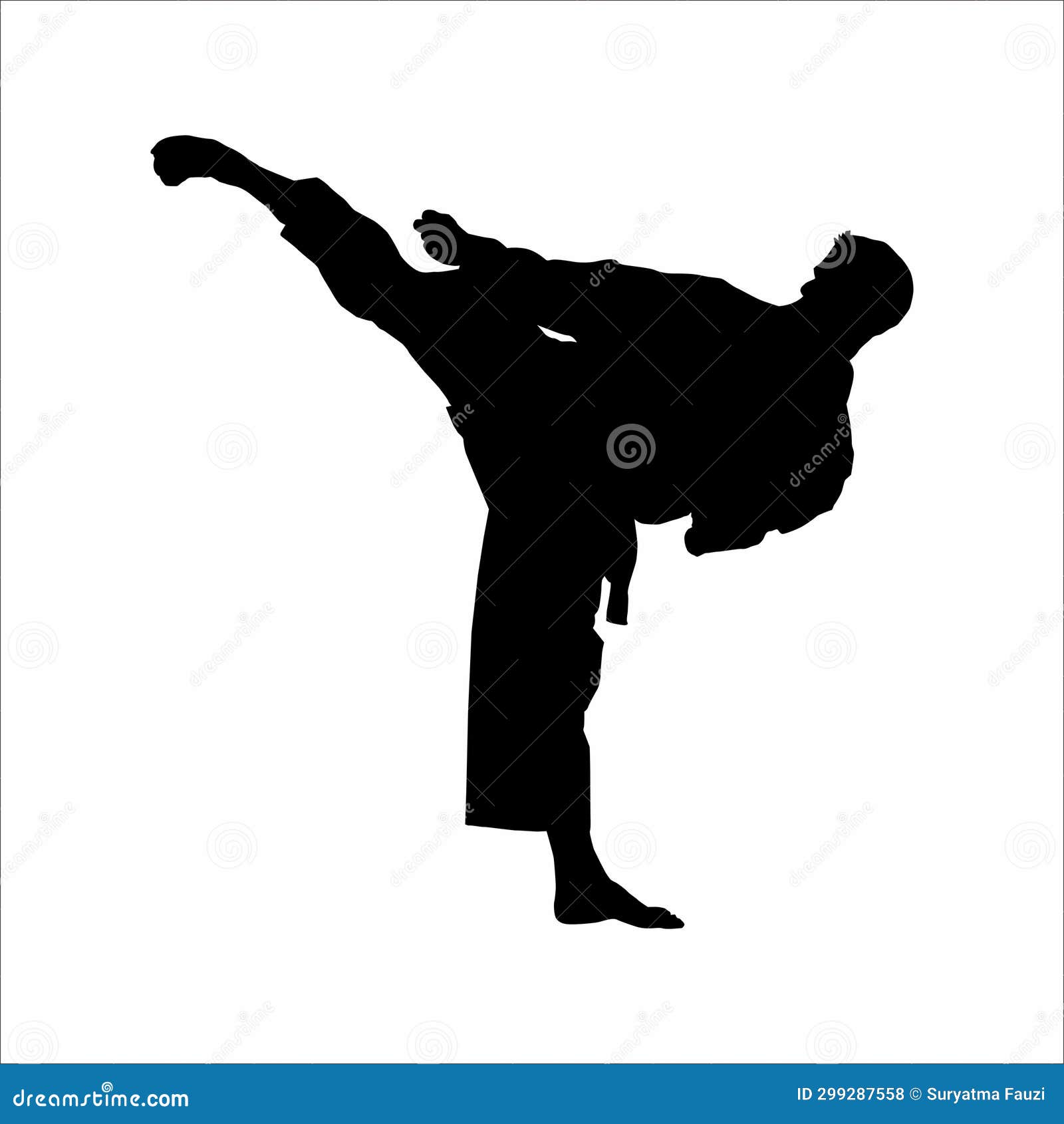 karate martial arts silhouette
