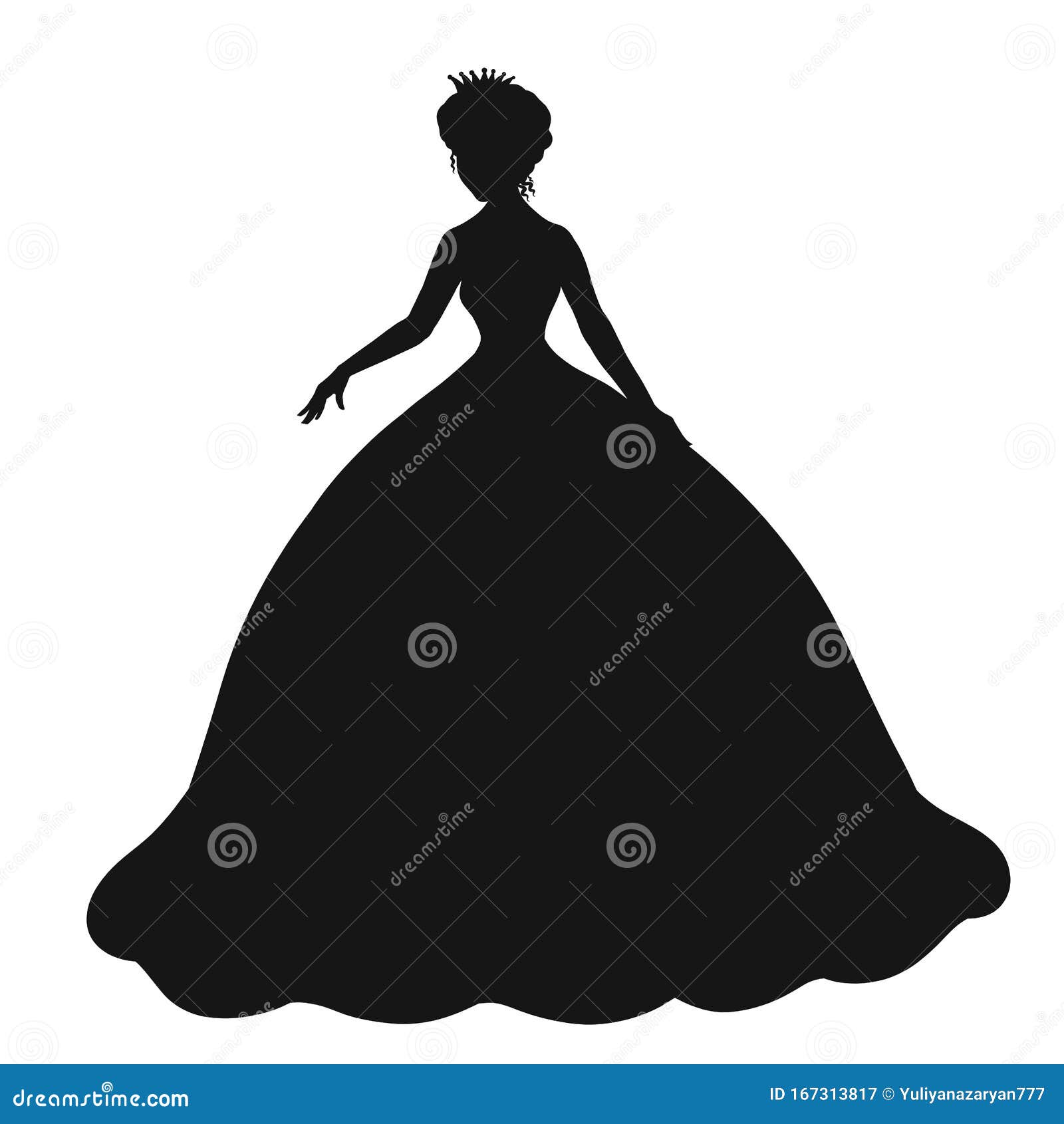 princess silhouette dress