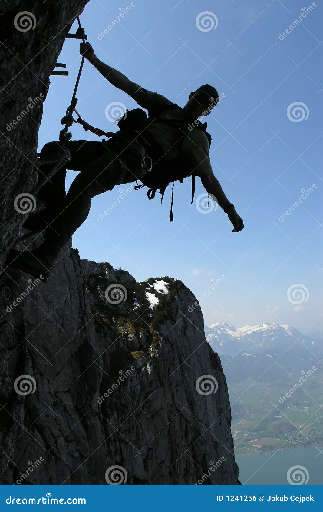 silhouette of a climber