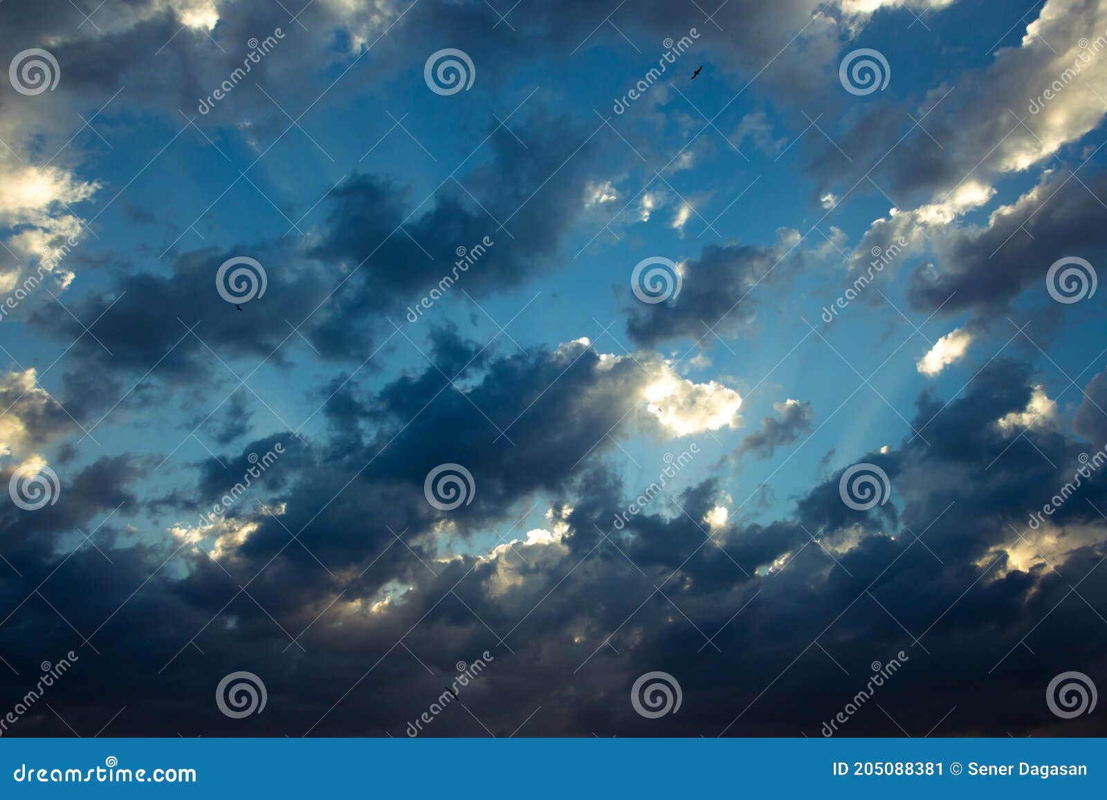 Silhouette of Clouds on Blue Sky Stock Image - Image of rural, nature ...