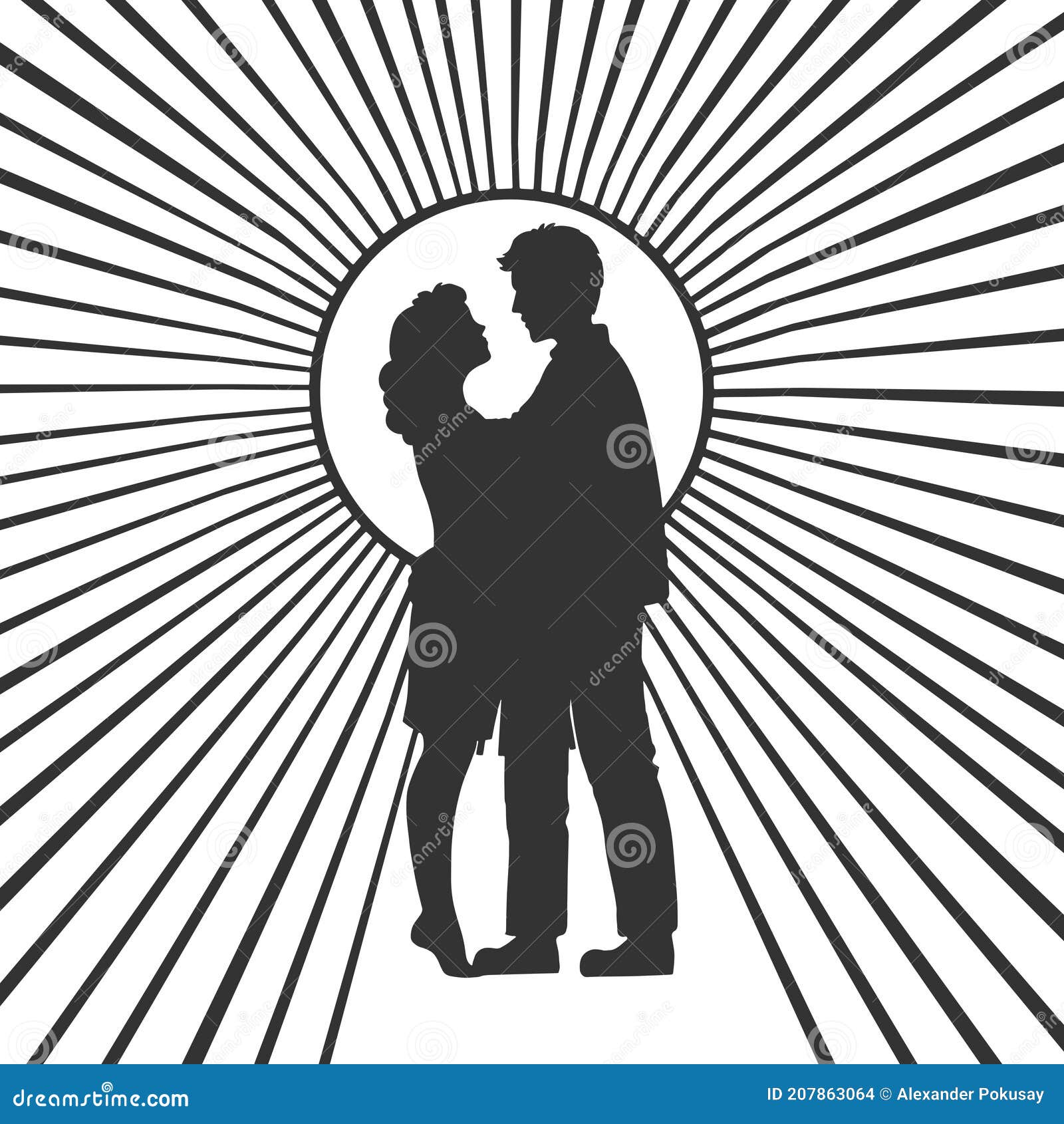 İllustration of Wedding couple Silhouette free image download