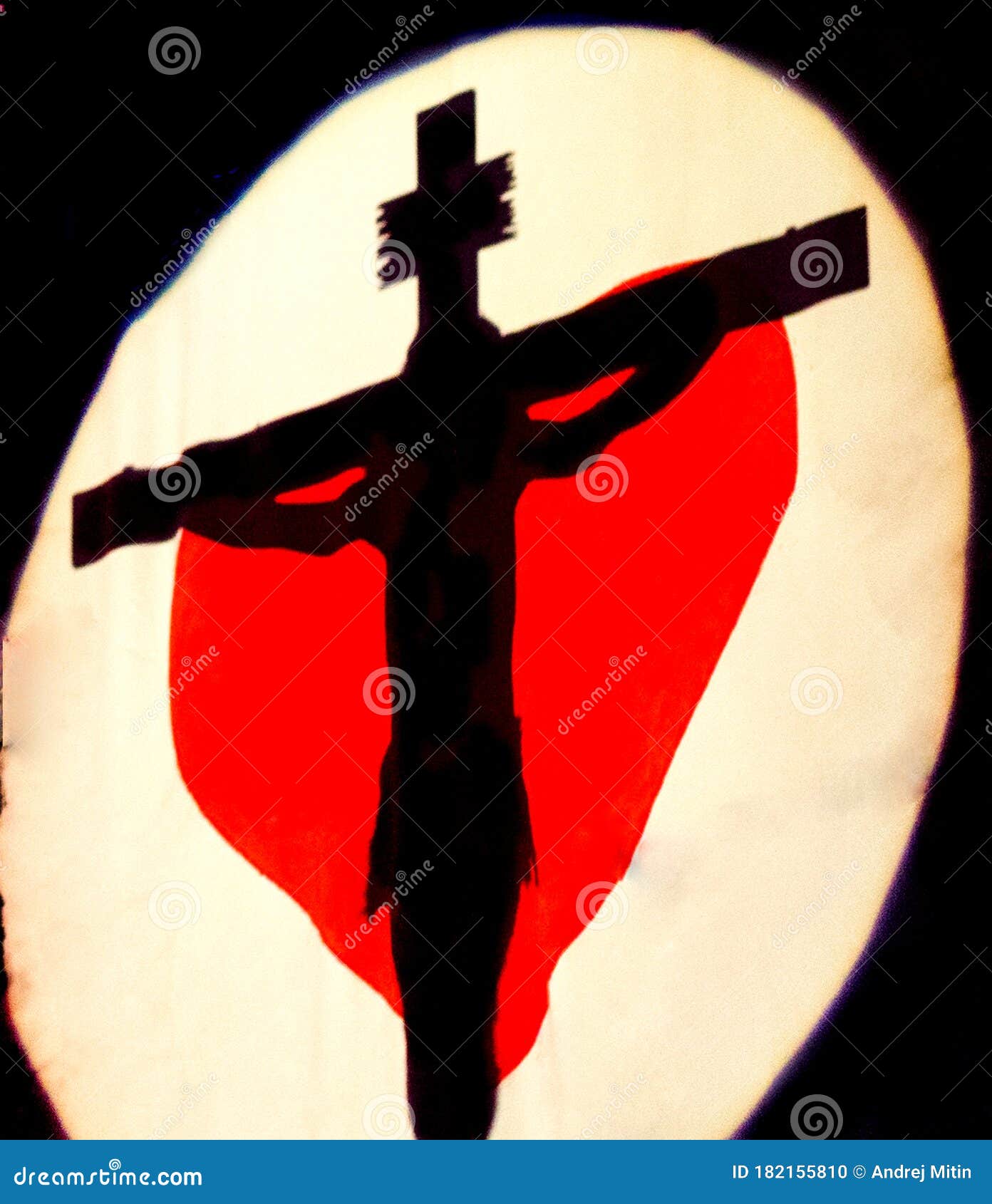 Silhouette Of The Crucified Christ The Blood Of Jesus Soft Focus