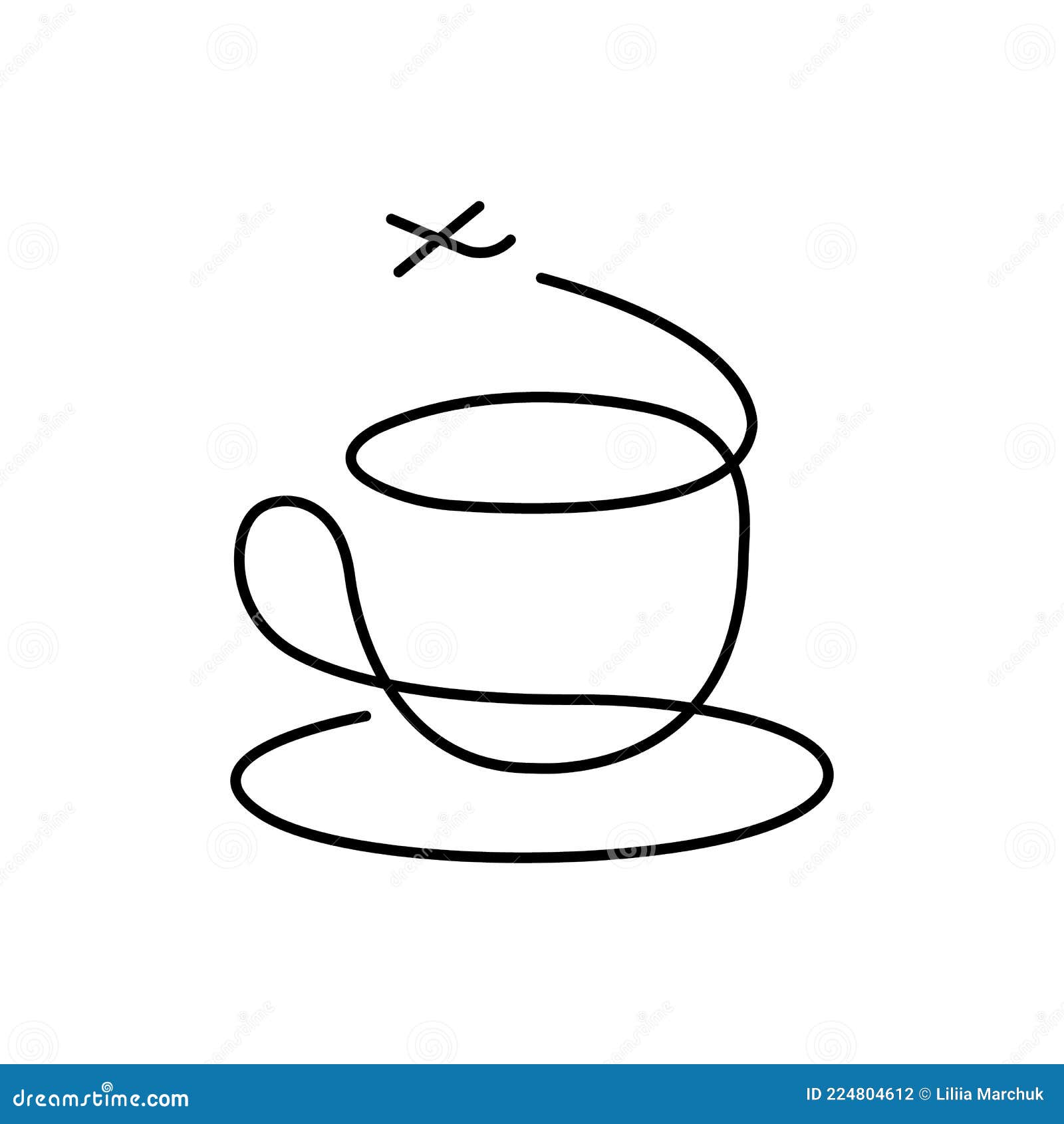 Silhouette of a Cup with a Saucer instead of Steam the Plane Takes Off. Concept for Coffee and Tea Lovers Stock Vector - Illustration of drawing, continuous: 224804612 Silhouette of a Cup with a Saucer instead of Steam the Plane Takes Off. Concept for Coffee and Tea Lovers Stock Vector - Illustration of drawing, continuous: 224804612