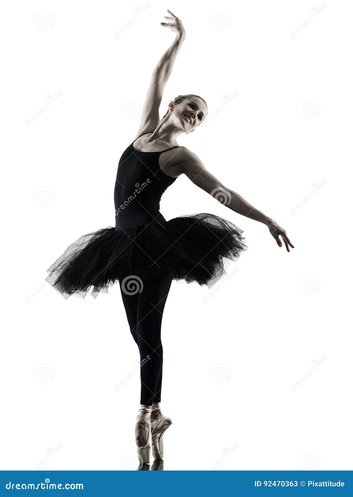 Ballerine danseuse danseuse femme isolée silhouette image libre de droit  par STYLEPICS © #137358866