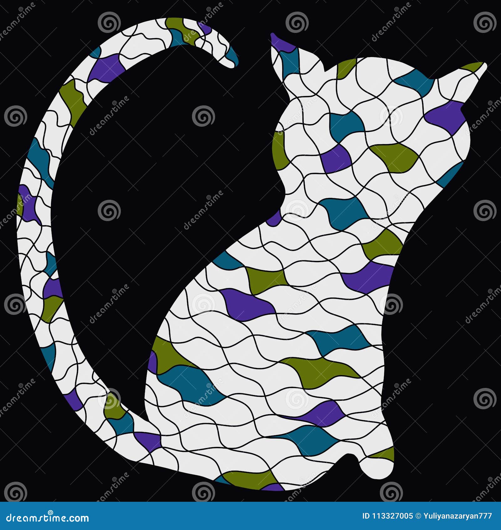 Silhouette D Un Chat Avec Un Modele De Mosaique Illustration Stock Illustration Du Chat Blanc Silhouette D Un Chat Avec Un Modele De Mosaique Illustration Stock Illustration Du Chat Blanc