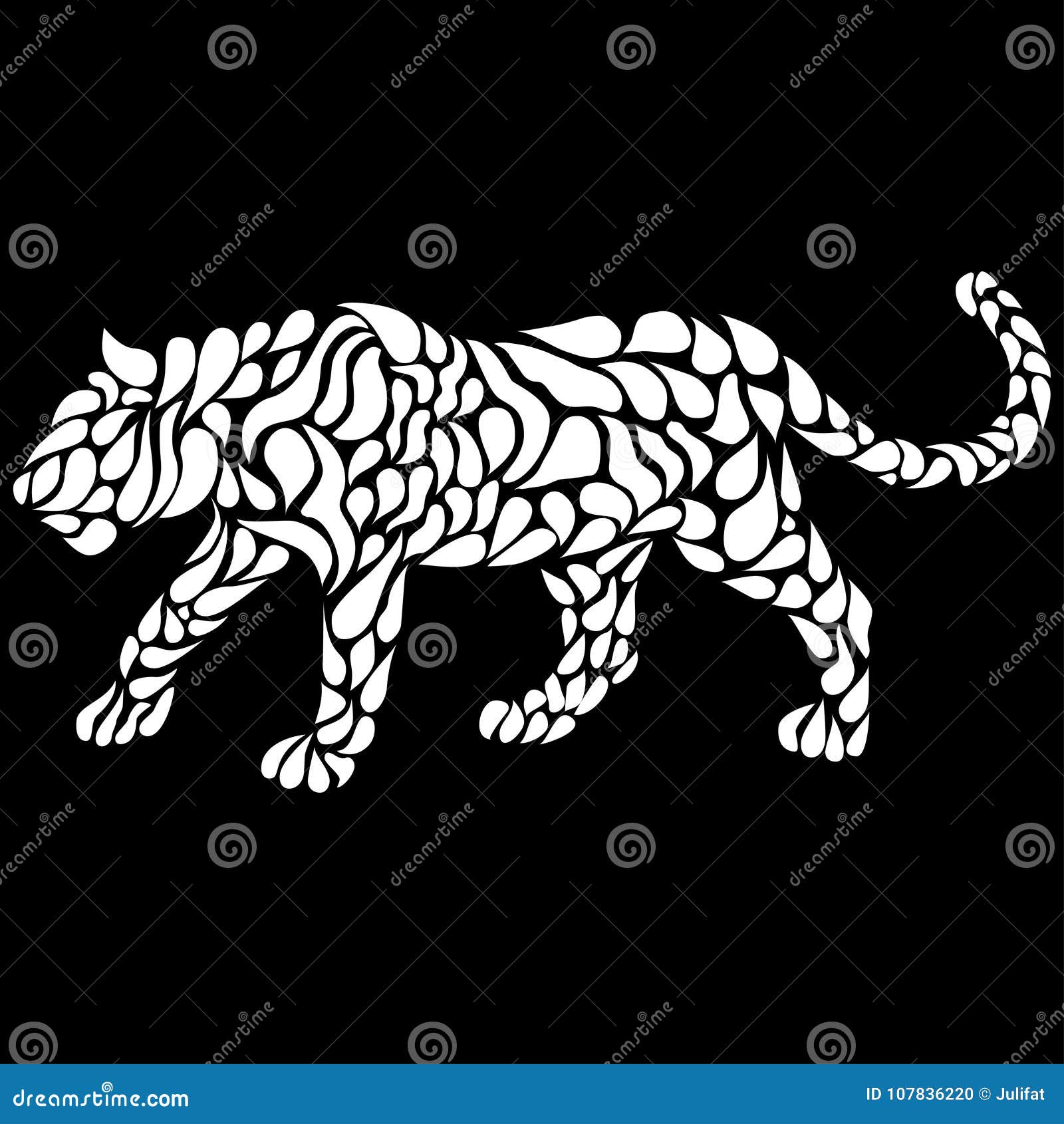 Silhouette D Une Panthere Blanche De Marche Dans Un Style De Tatouage Illustration De Vecteur Illustration Du Chat Conception Silhouette D Une Panthere Blanche De Marche Dans Un Style De Tatouage Illustration De Vecteur Illustration Du Chat Conception