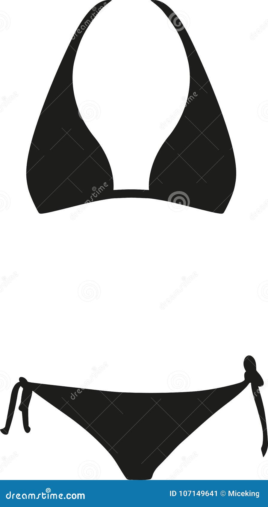 Silhouette de bikini illustration stock. Illustration du sous 107149641