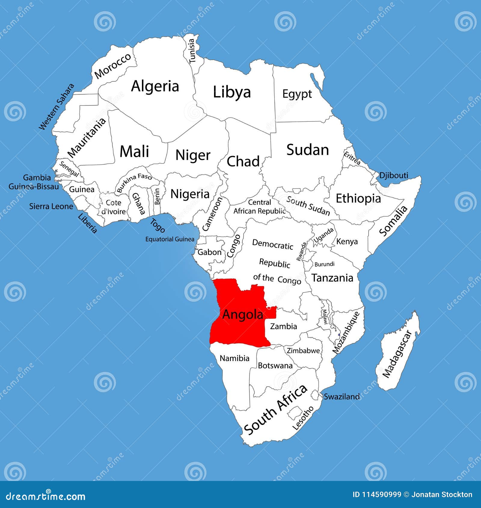 angola carte afrique