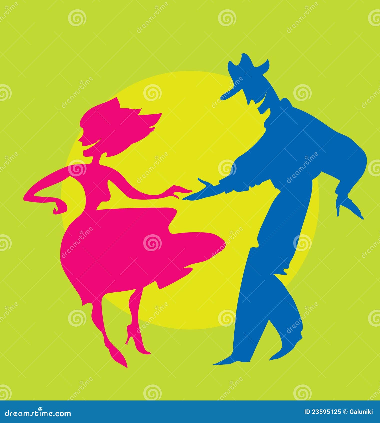 Illustration de vecteur de silhouette de danseurs de Salsa