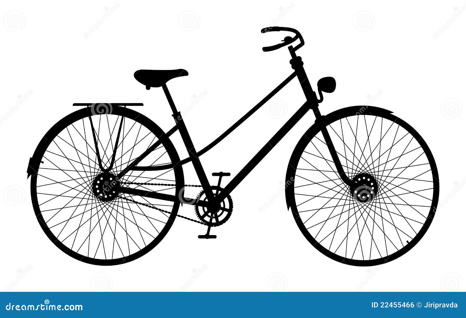 Silhouette De Retro Bicyclette Illustration De Vecteur Illustration Du Silhouette Bicyclette 22455466