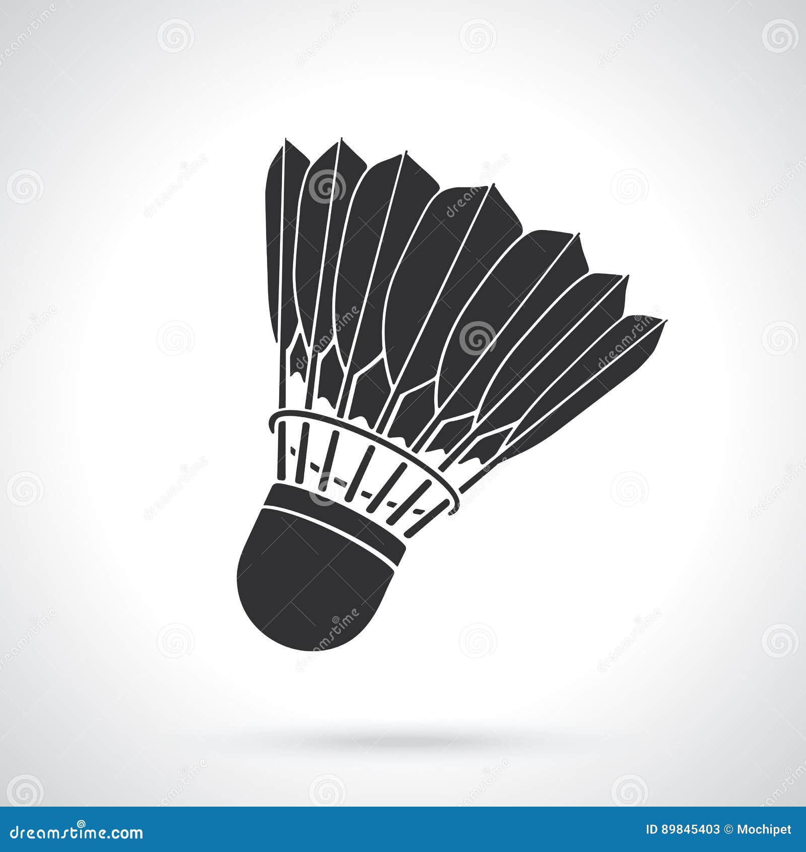 Volant Pour Badminton De Plumes D'oiseaux équipement De Sport Illustration  Vectorielle