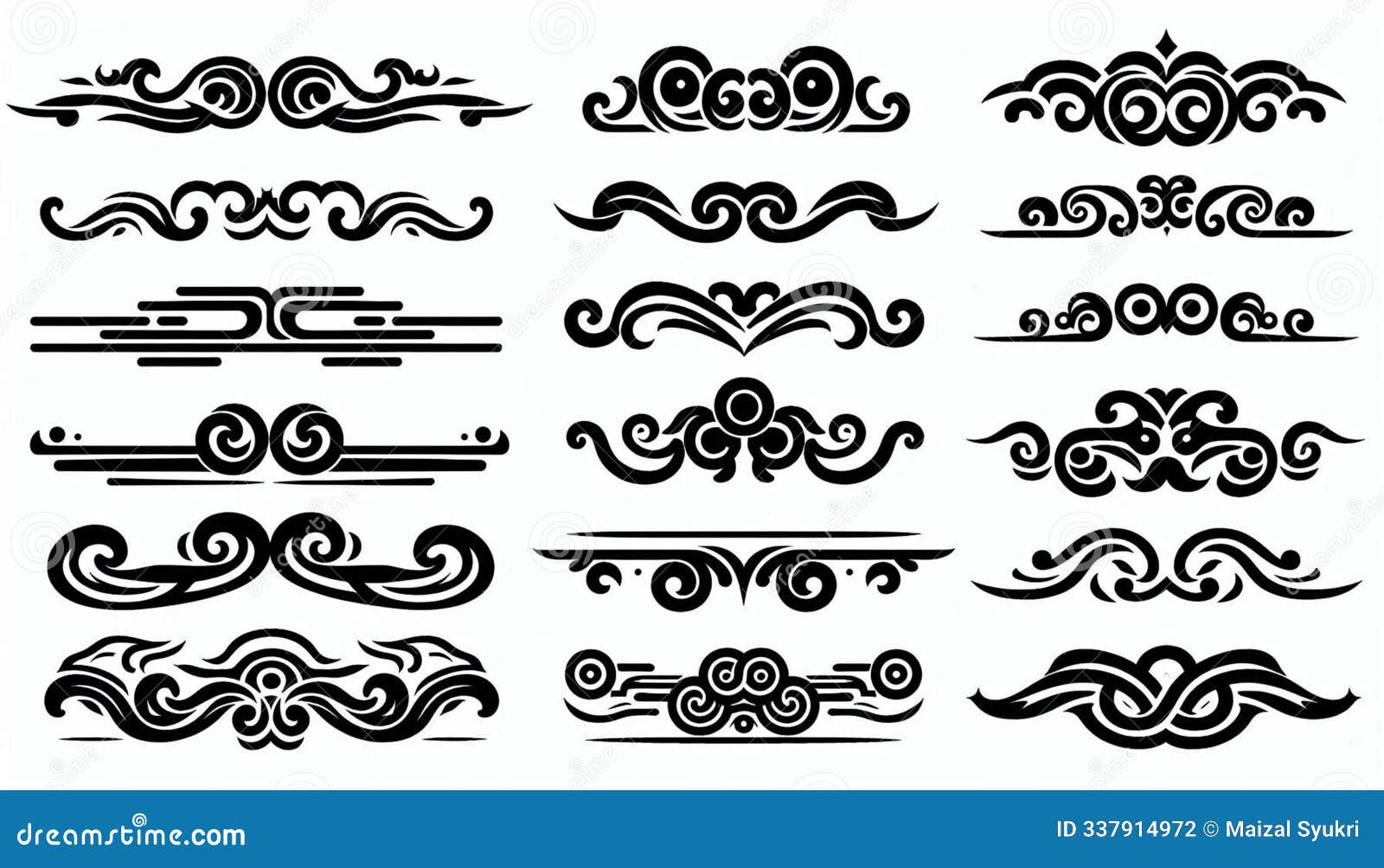 silhouette decorative edge s in chinese folk art style featuring intricate and symmetrical patterns