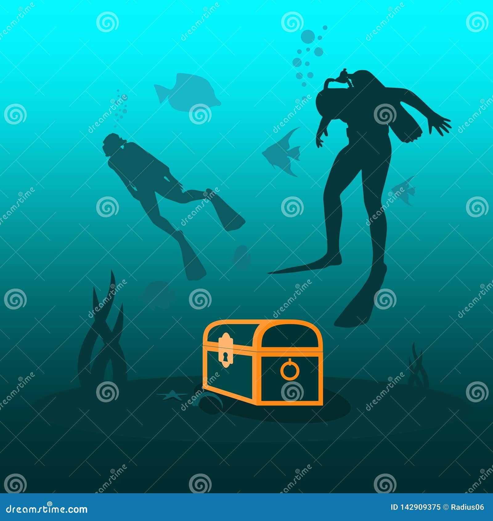 Diving Sport Concept Stock Vector Illustration Of Pirate