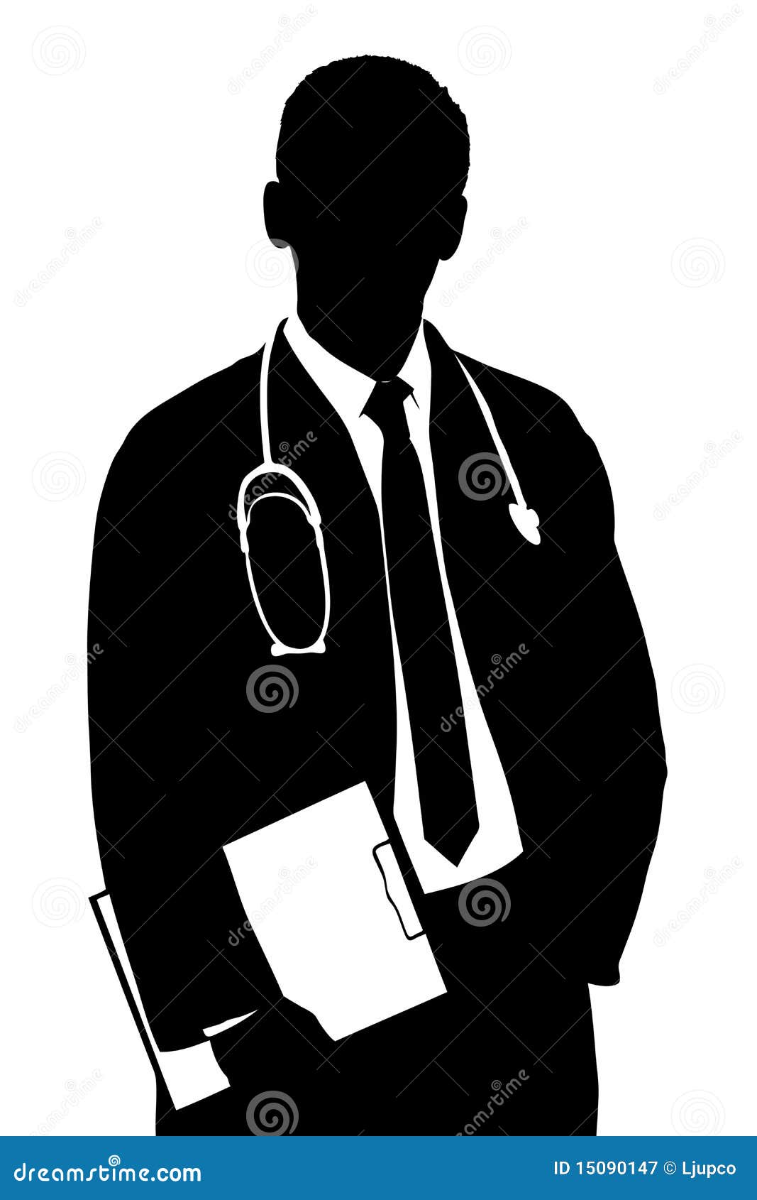 A silhouette of a doctor stock illustration. Illustration of staff