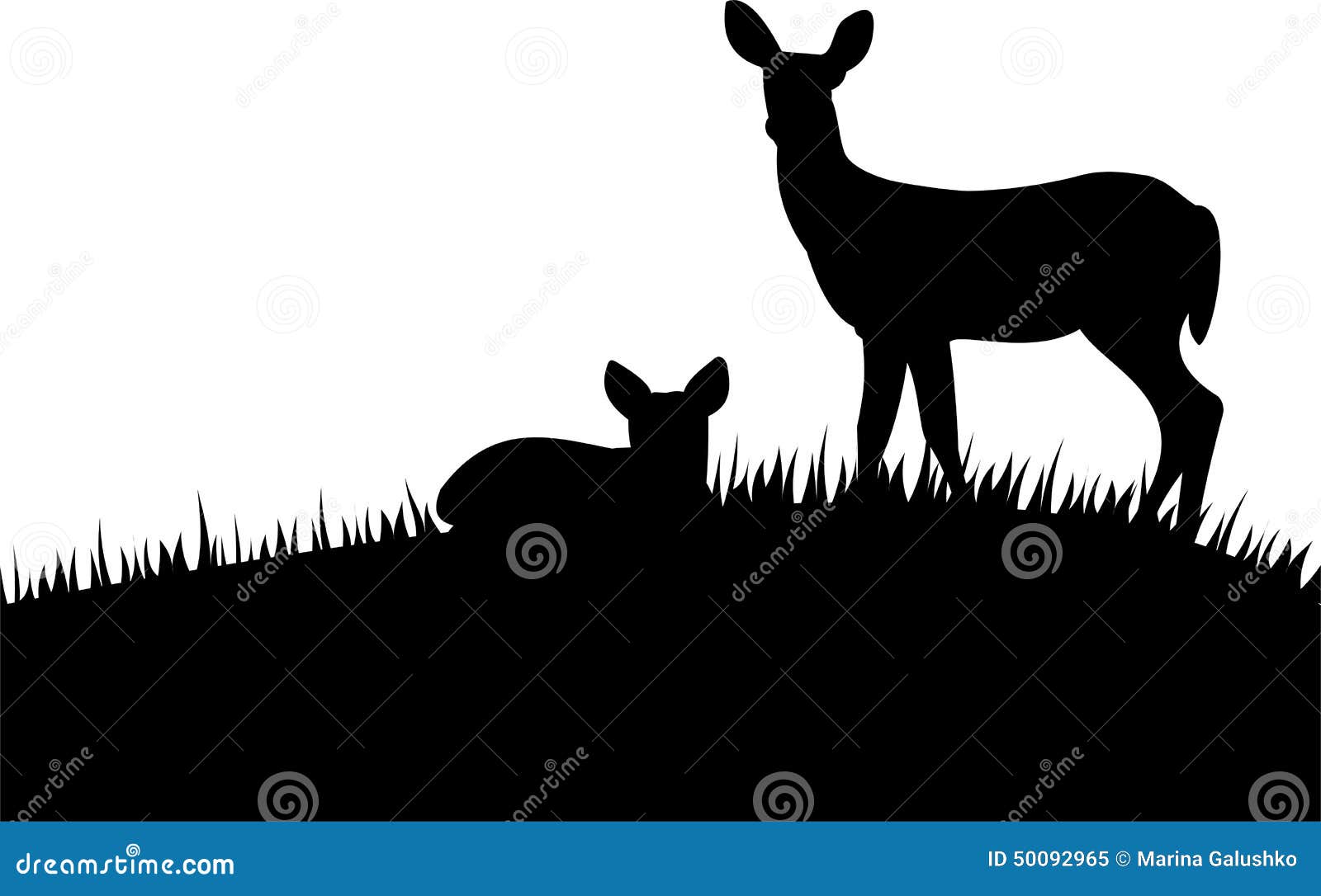 Deer Fawn Silhouette Logo Vector Object Stock Vector (Royalty
