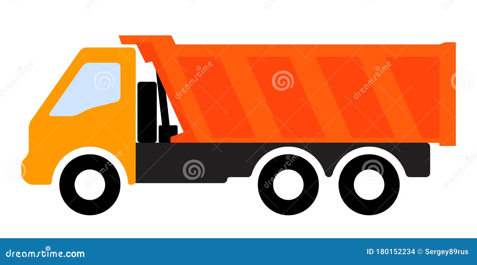 Download Silhouette Of A Dump Truck On White Background. Stock ...