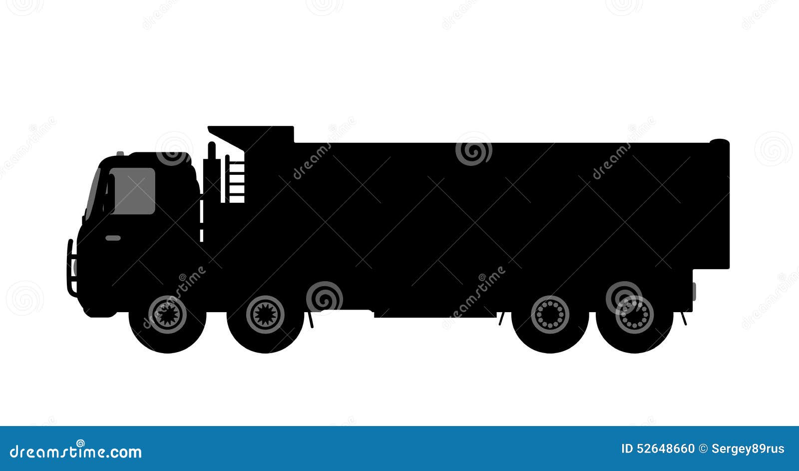 Download Silhouette Of A Dump Truck On White Background. Stock ...