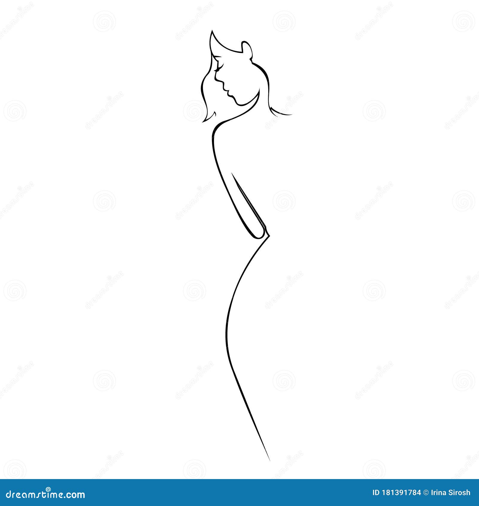 silhouette of elegant lady  icon.sexy woman logo