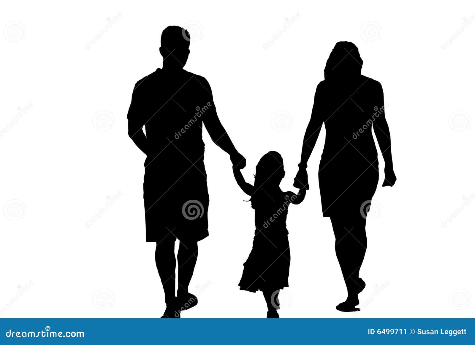 Silhouette of Family stock image Image of walking