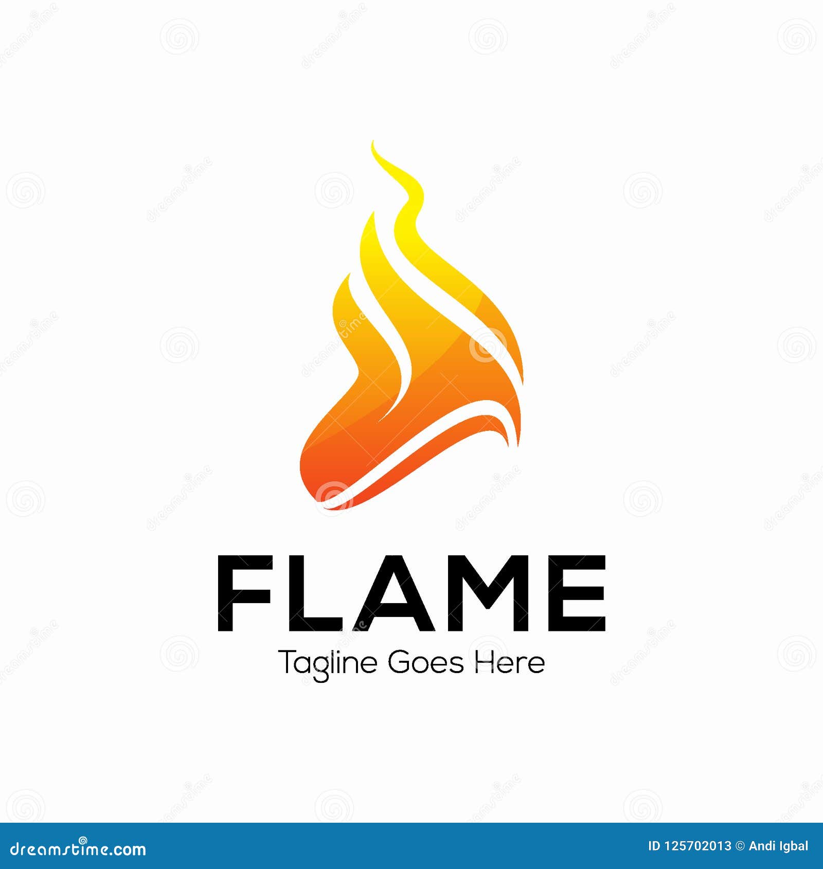 Silhouette Logo Design Flame Or Fire Logo Vector Template Stock
