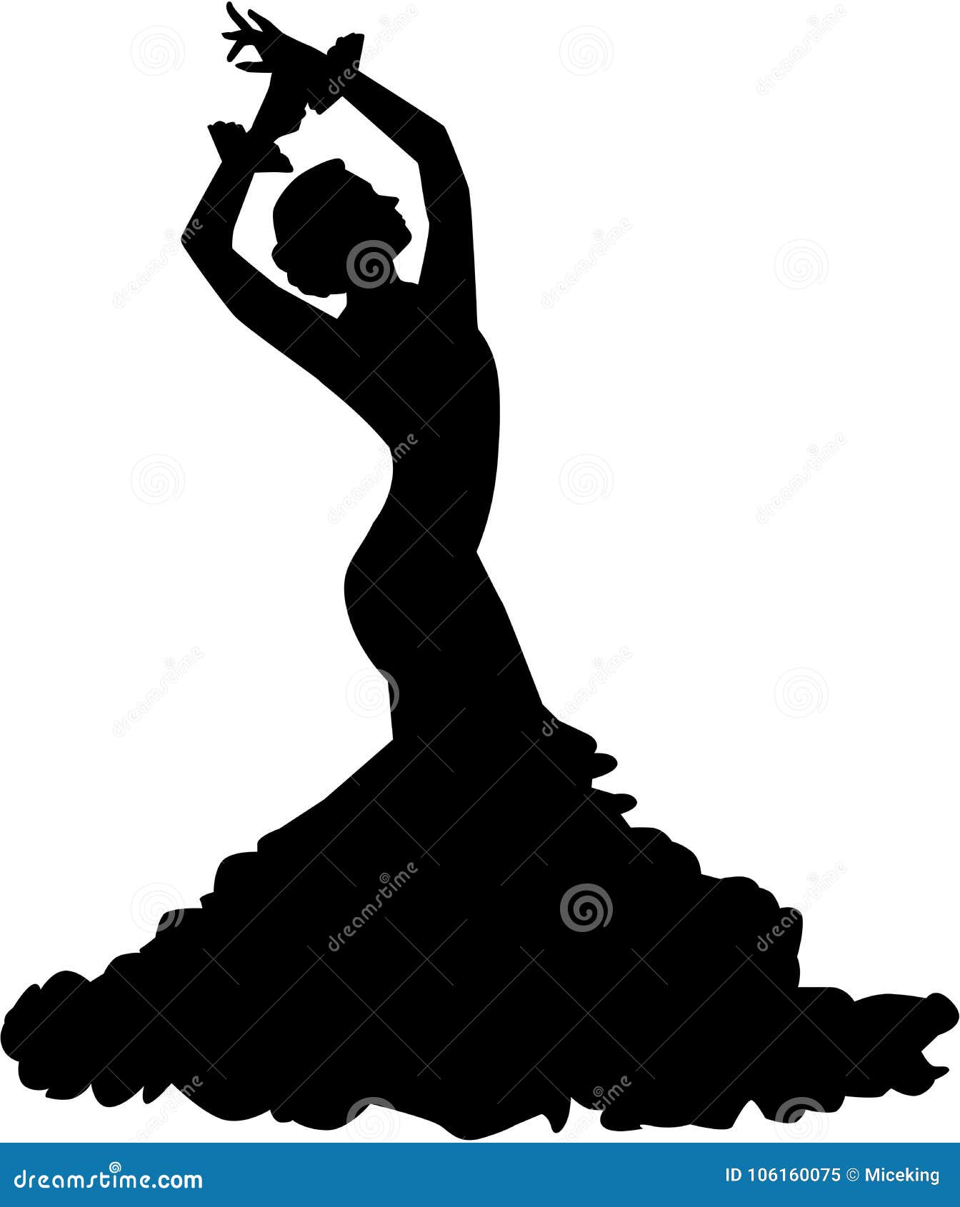 Silhouette of Flamenco Dancer Stock Vector - Illustration of tango ...