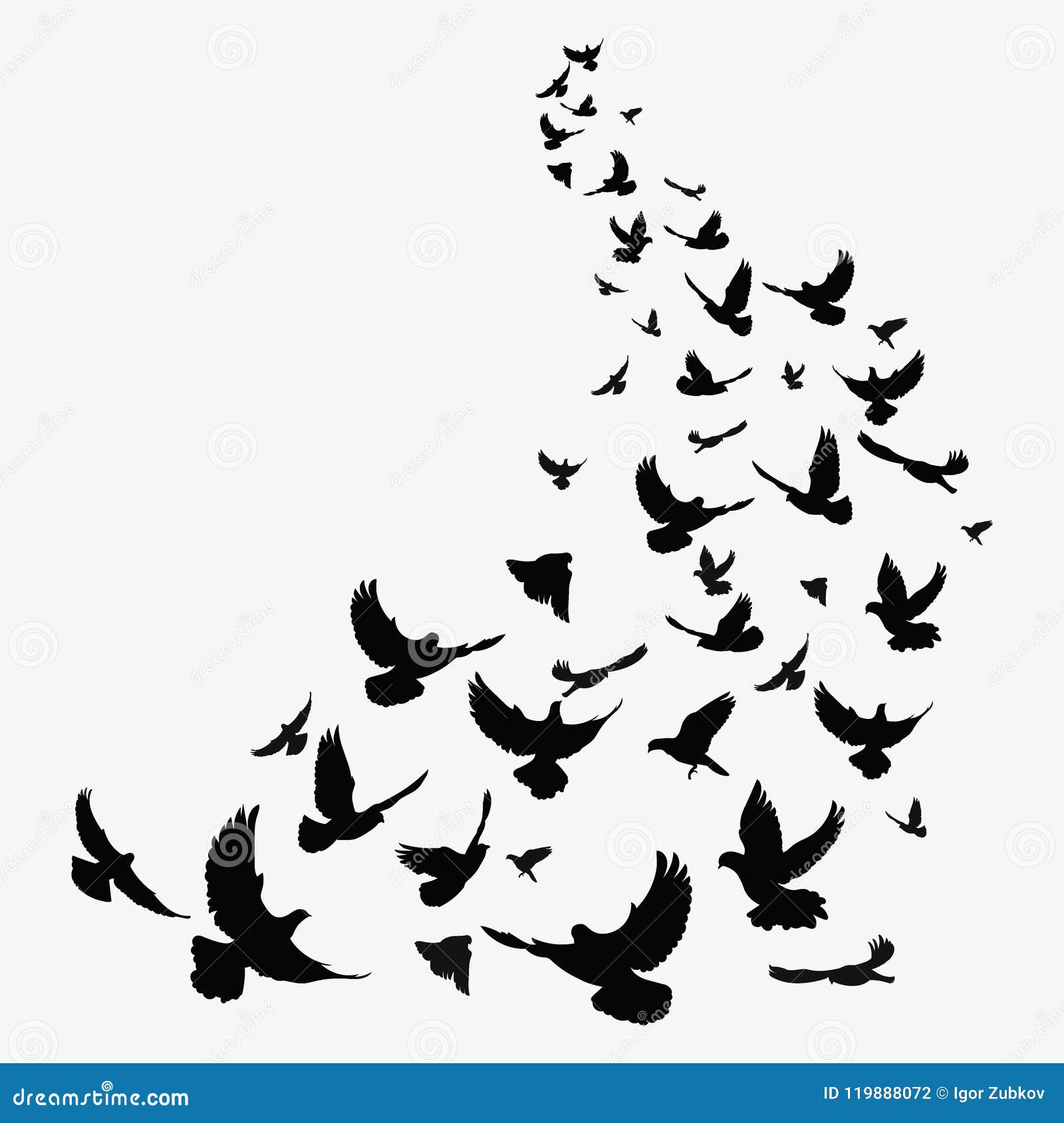 Cartoon Dove birds logo for peace concept and wedding design  Stock vector   Colourbox