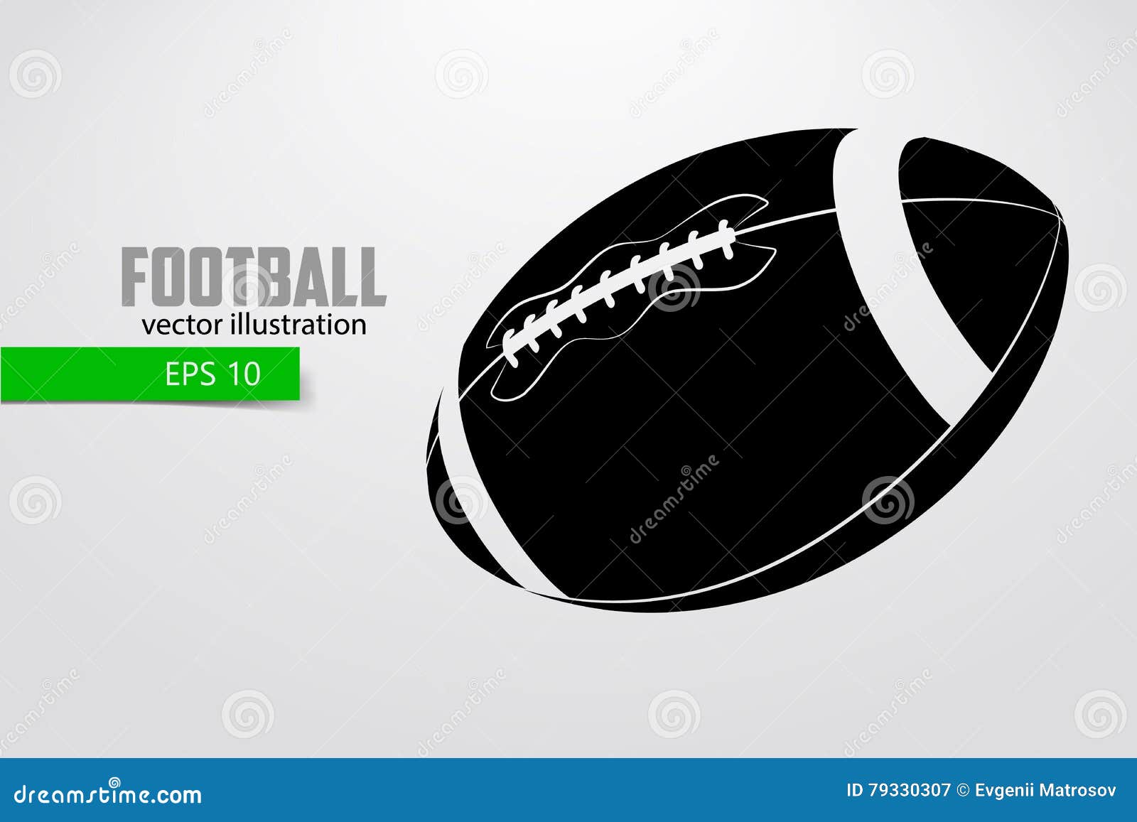 Silhouette of a Football Ball. Stock Vector - Illustration of game