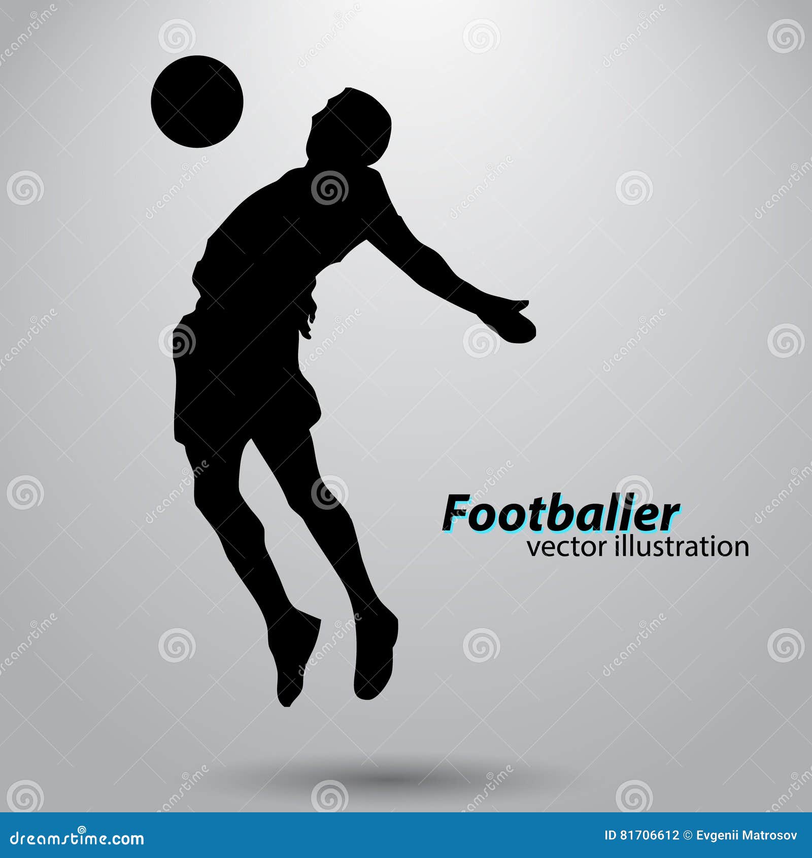 Silhouette of a Football Player Stock Vector - Illustration of healthy ...