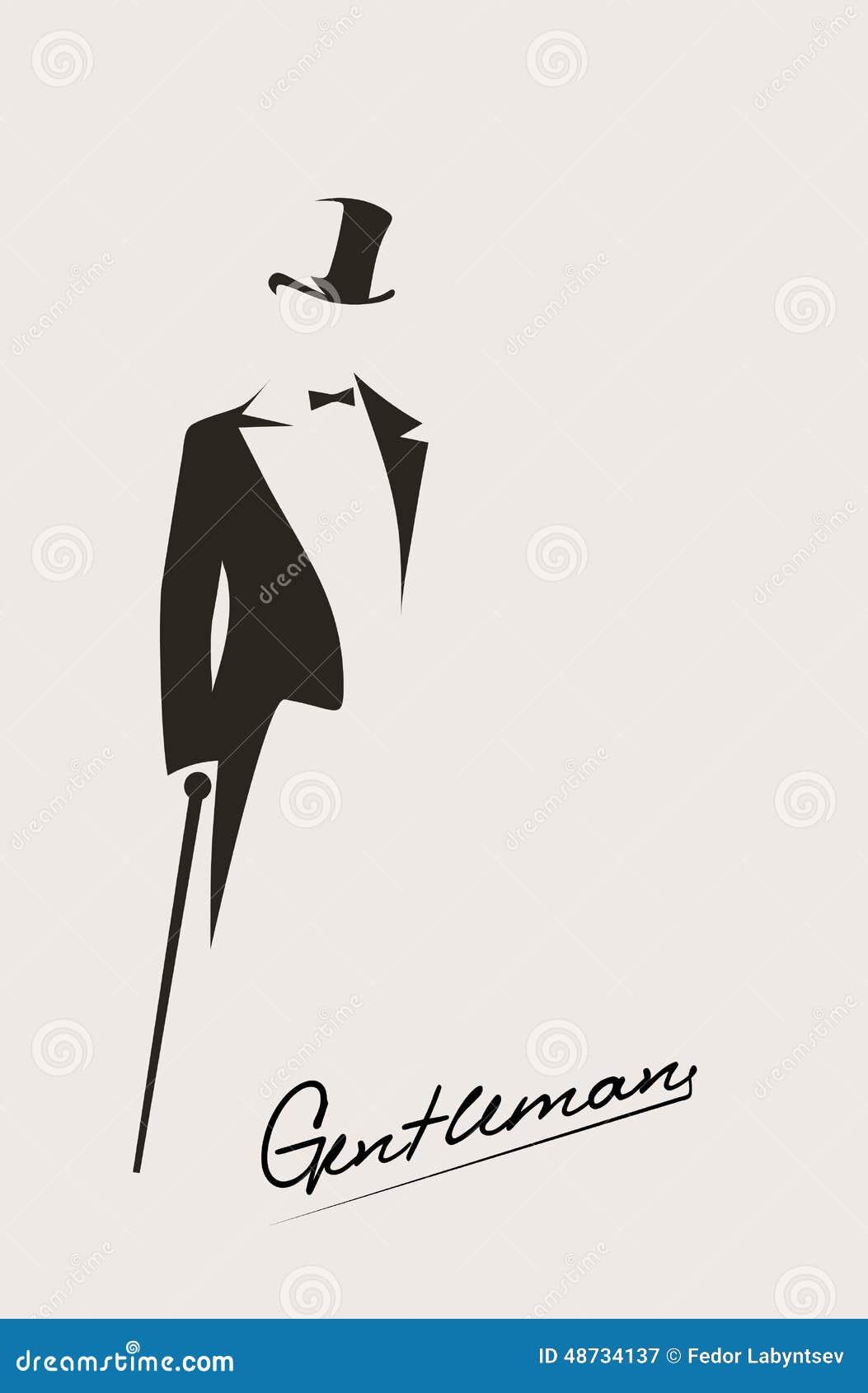 silhouette of a gentleman in a tuxedo