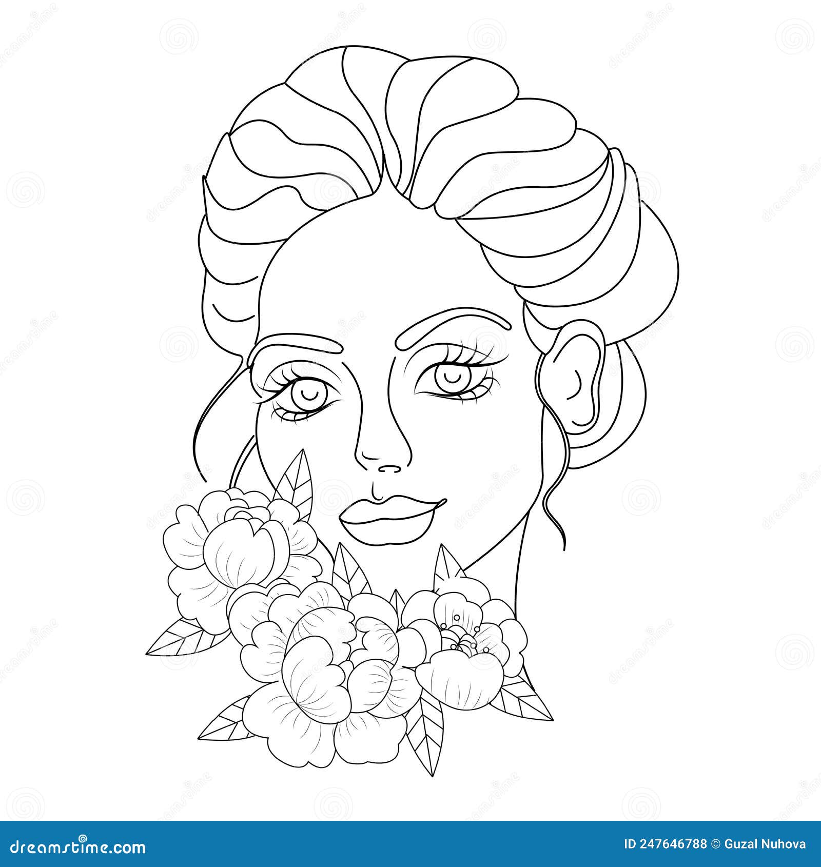 Female Silhouettes Printable for Coloring Pages and Crafts