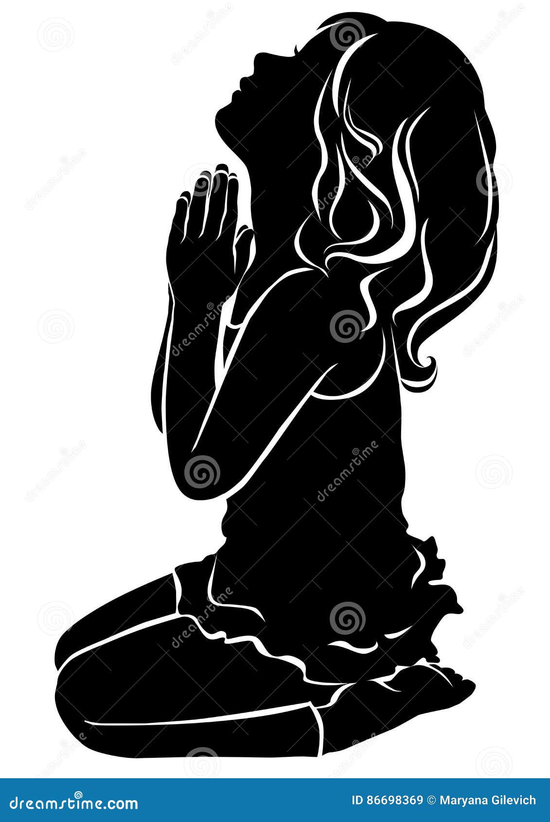 Small Girl Praying Images Clipart