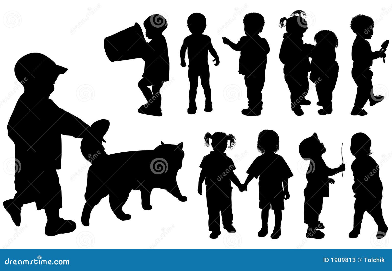 Baby Silhouette Cartoon Vector | CartoonDealer.com #3560943