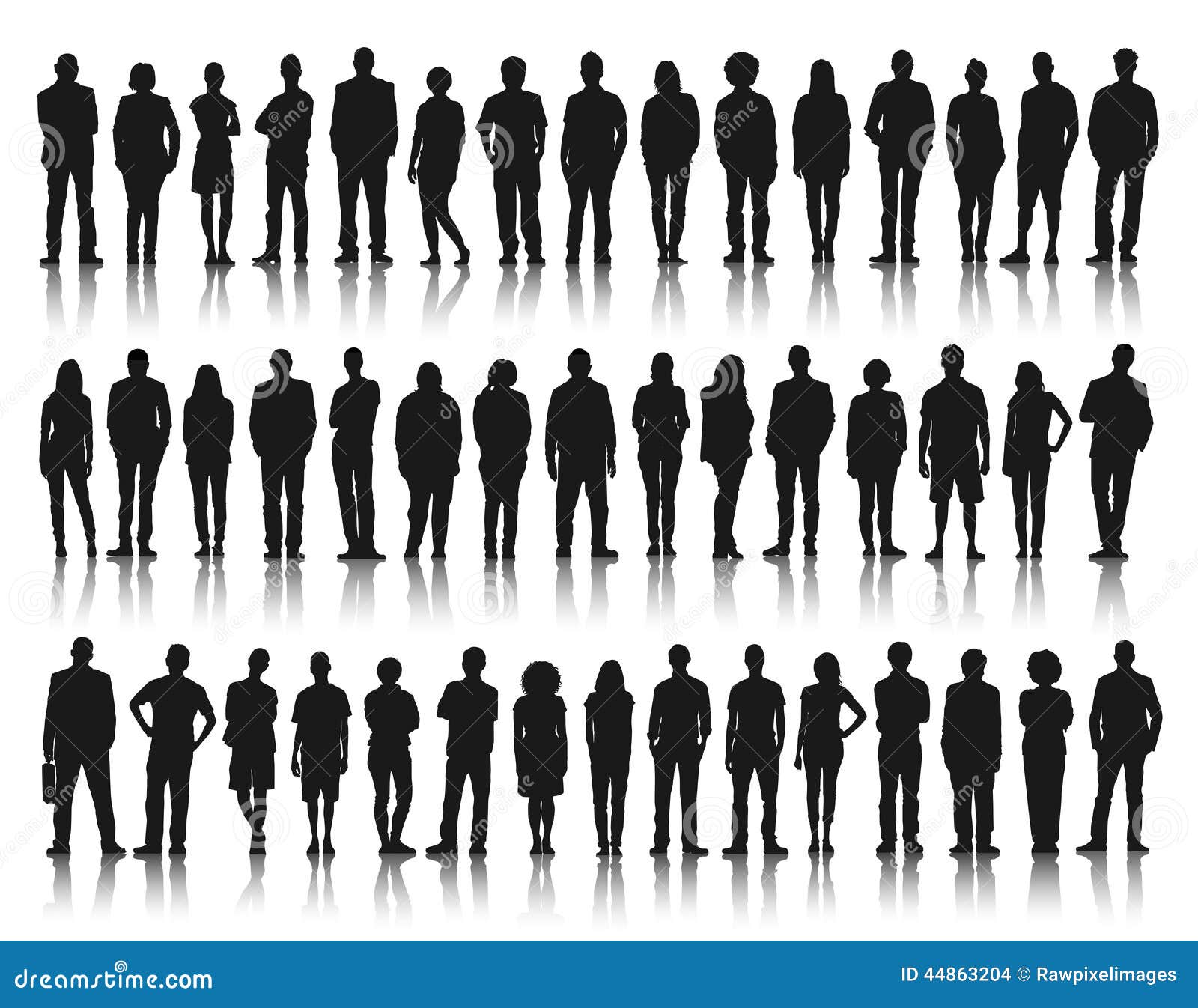 silhouette group of people standing