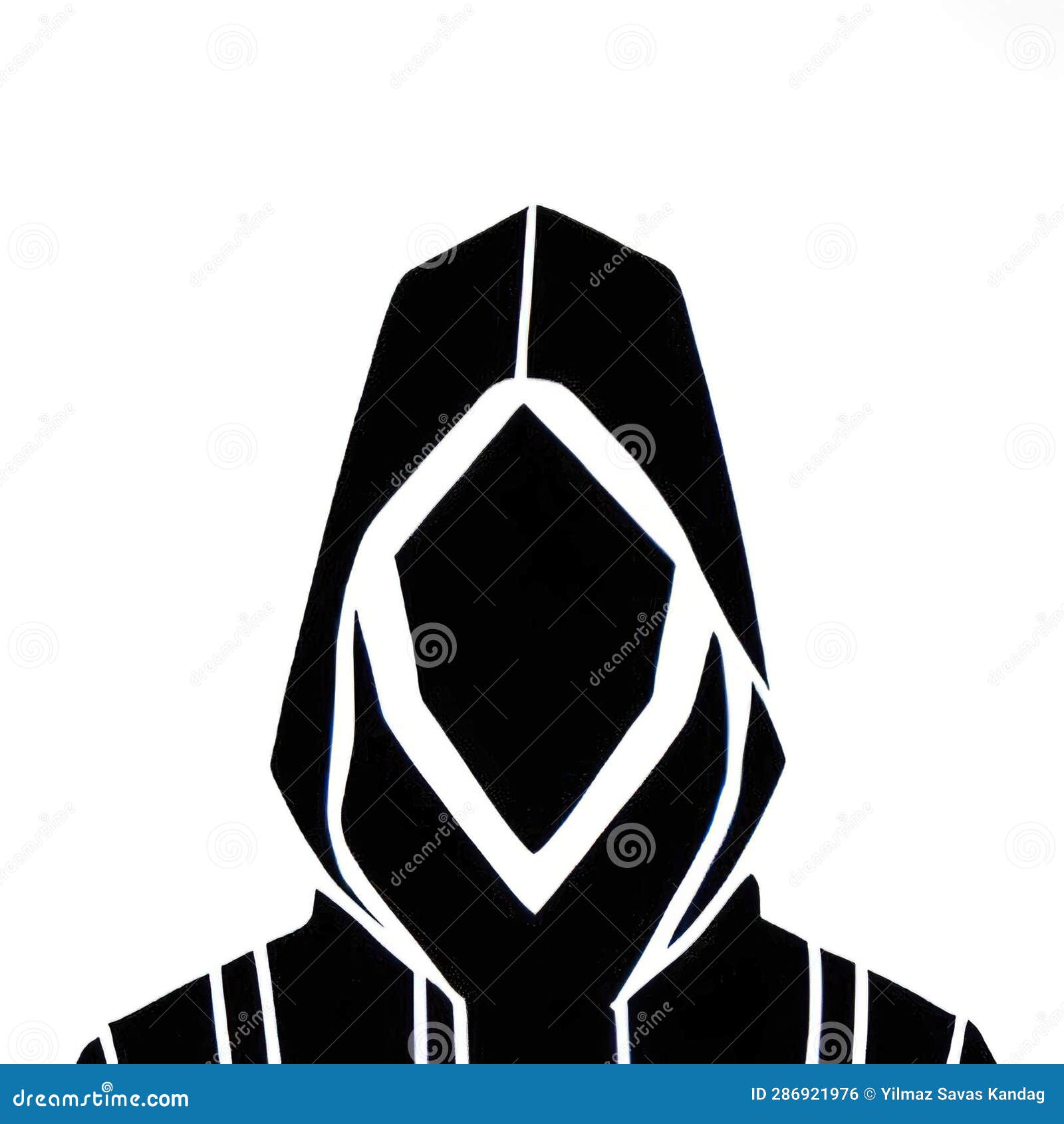 Silhouette of Hacker Wearing Black Hoodie Sweatshirt. Stock Vector ...