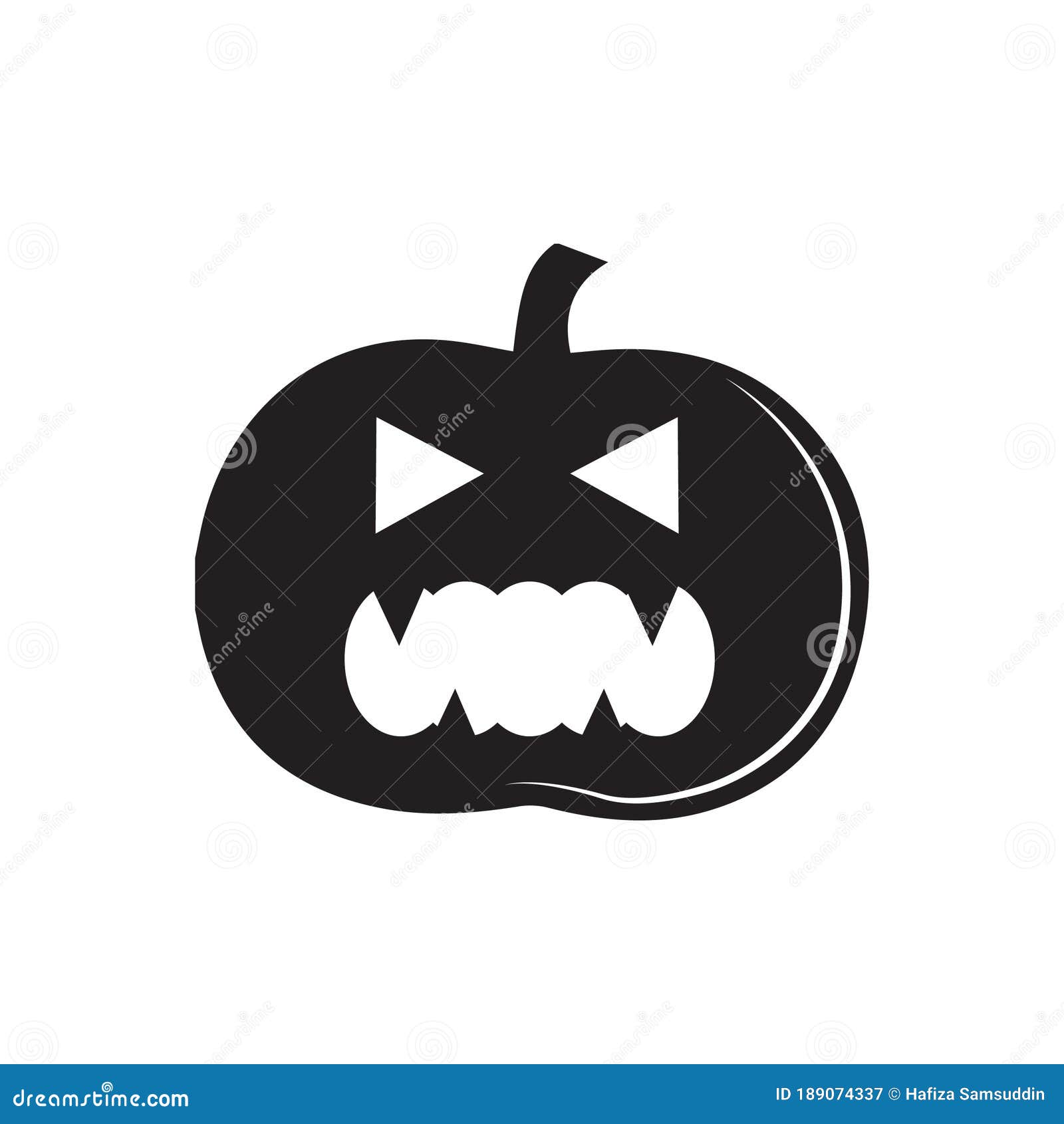 Silhouette of a Halloween Pumpkin. Vector Illustration Decorative ...